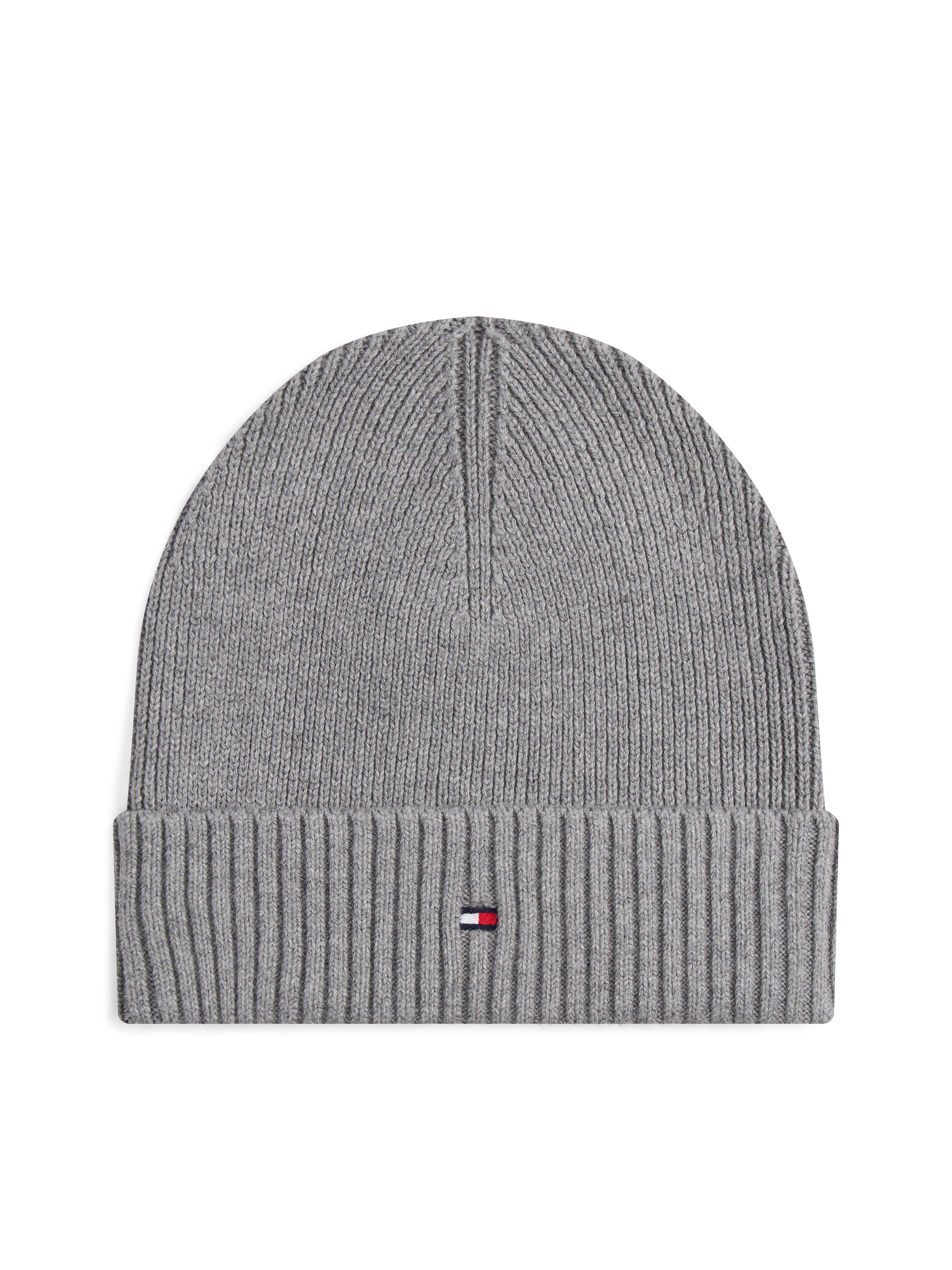 Tommy Hilfiger Strickmütze »TH FLAG PIMA COTTON BEANIE«, mit Logostickerei