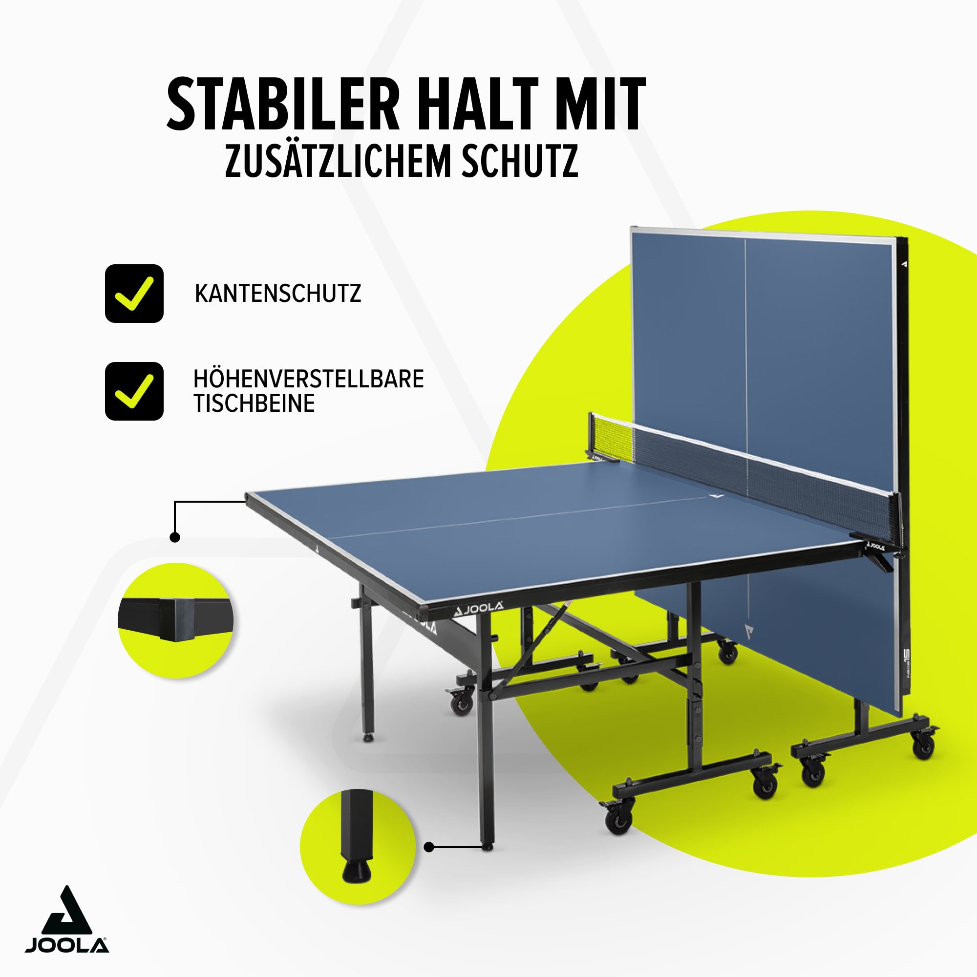 Joola Tischtennisplatte »Inside 15« Indoor Tischtennistisch - klappbares Untergestell, inkl. Netz