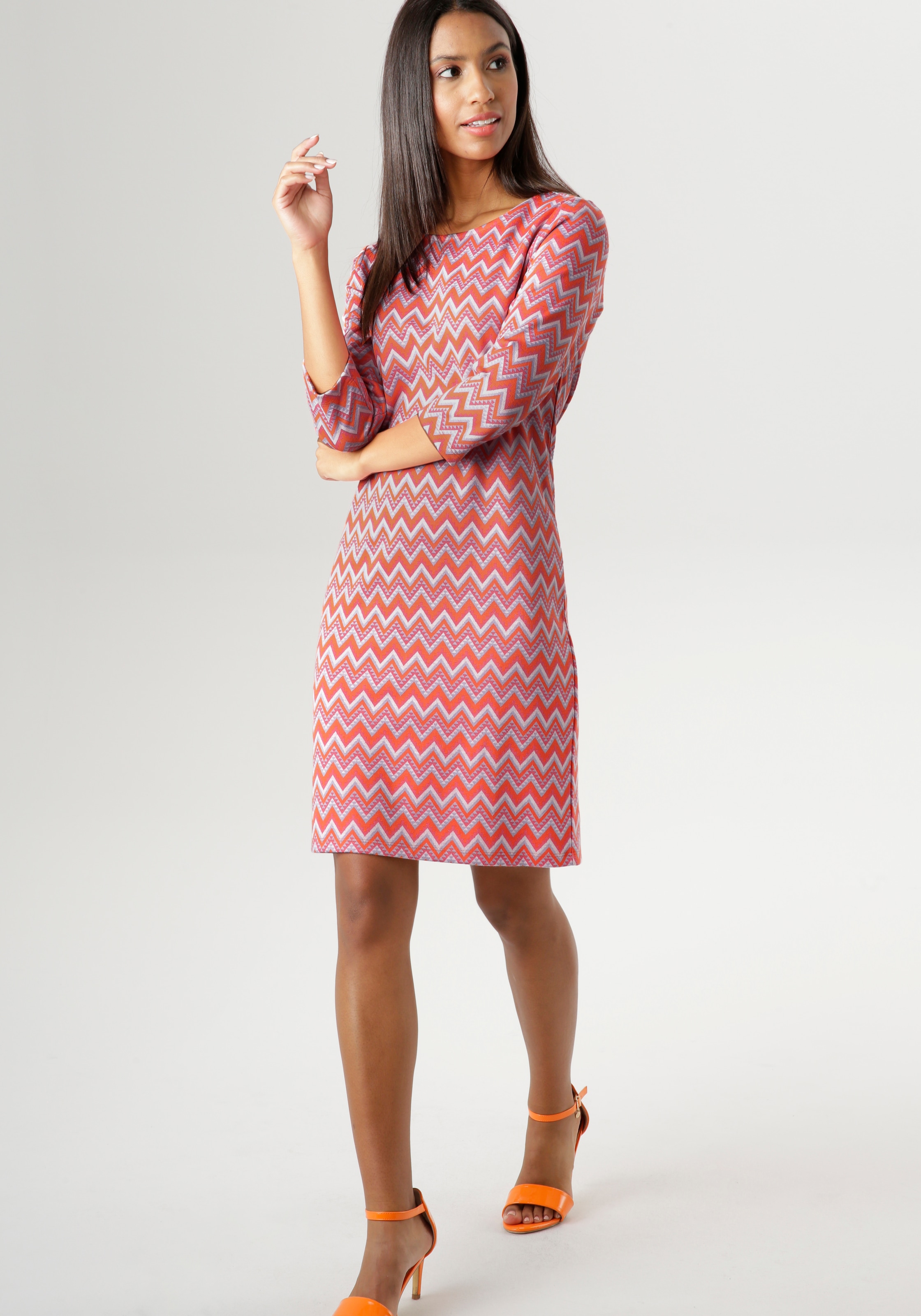 Aniston SELECTED Ethno-Muster OTTO KOLLEKTION Jerseykleid, mit - NEUE bestellen bei buntem