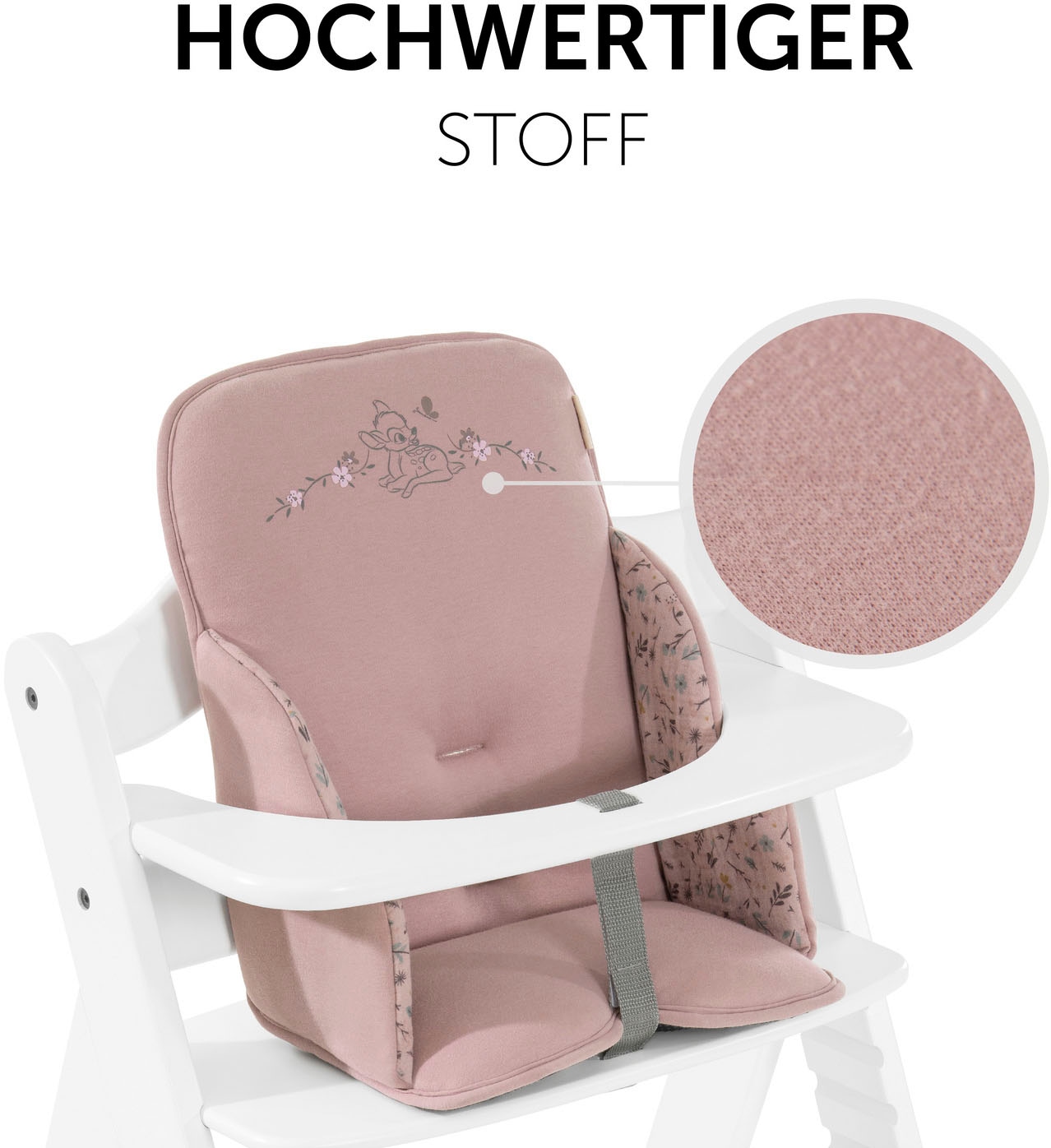 Hauck Sitzverkleinerer »Alpha Cosy Select, Bambi Rose«, für den ALPHA+ Holzhochstuhl