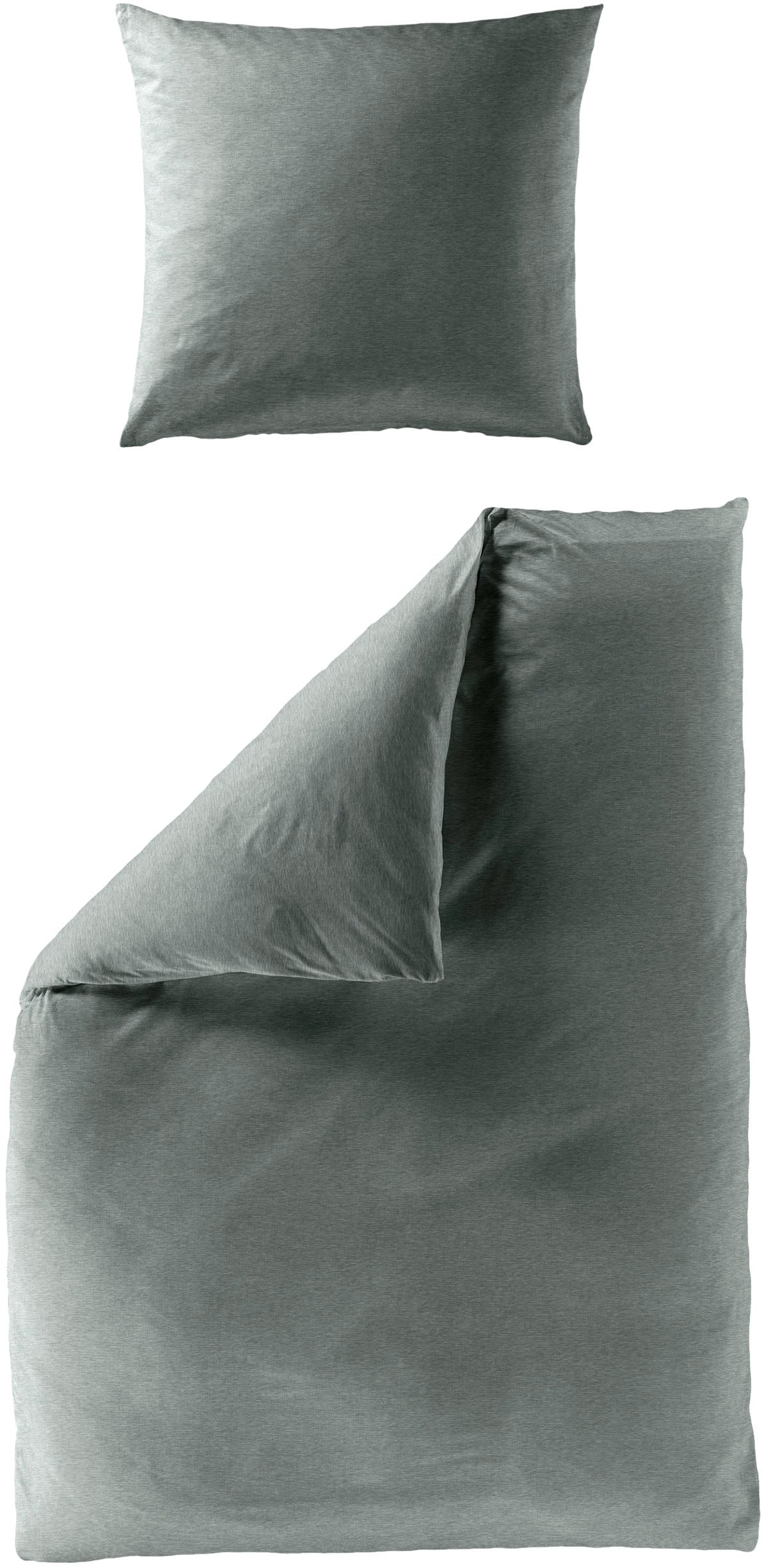 BIERBAUM Bettwäsche »4135« 2 Stk. tlg. Jersey-Melange, 100 % Baumwolle, bügelfrei