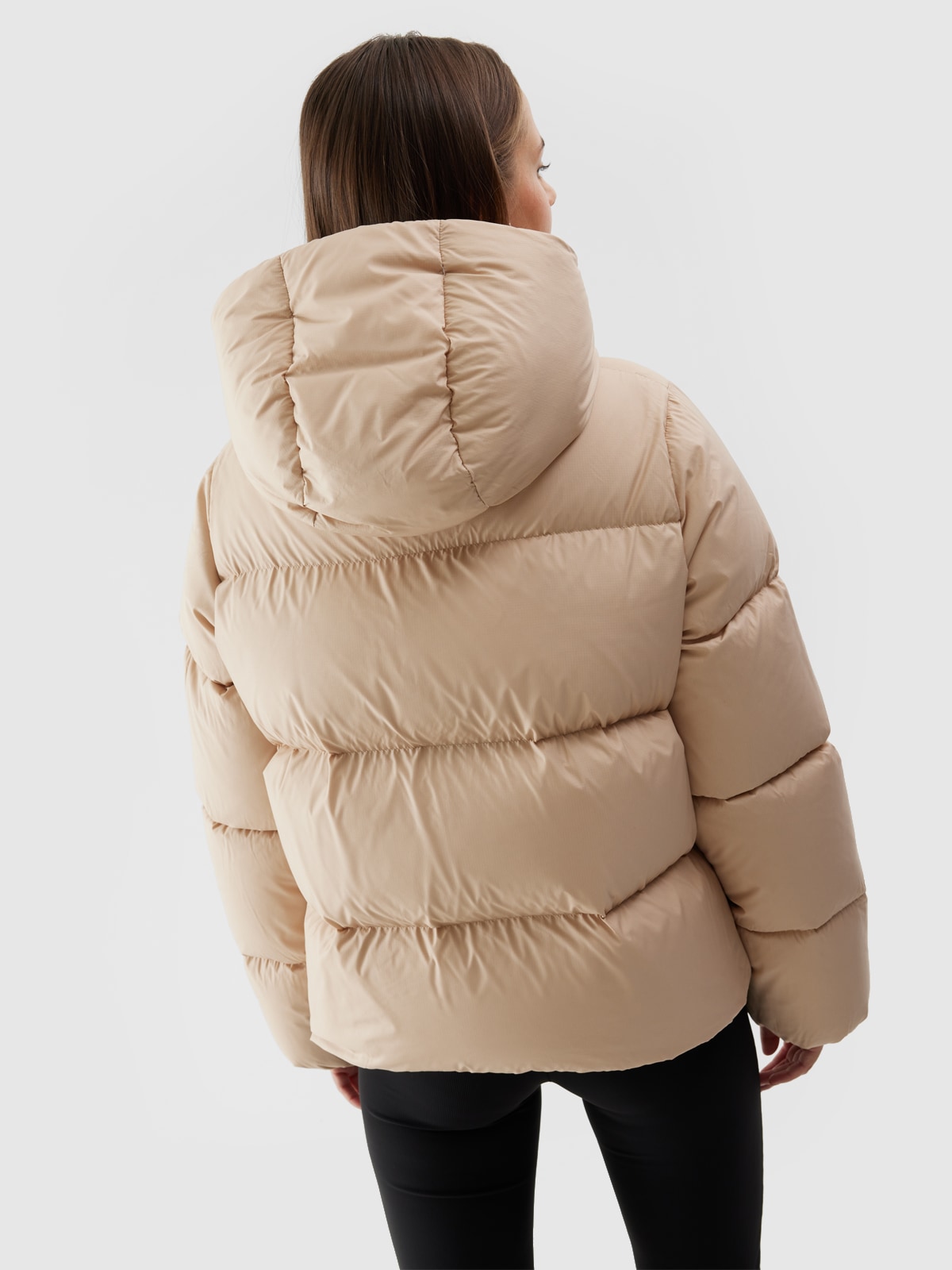 4F Daunenjacke, mit Kapuze, Winterjacke