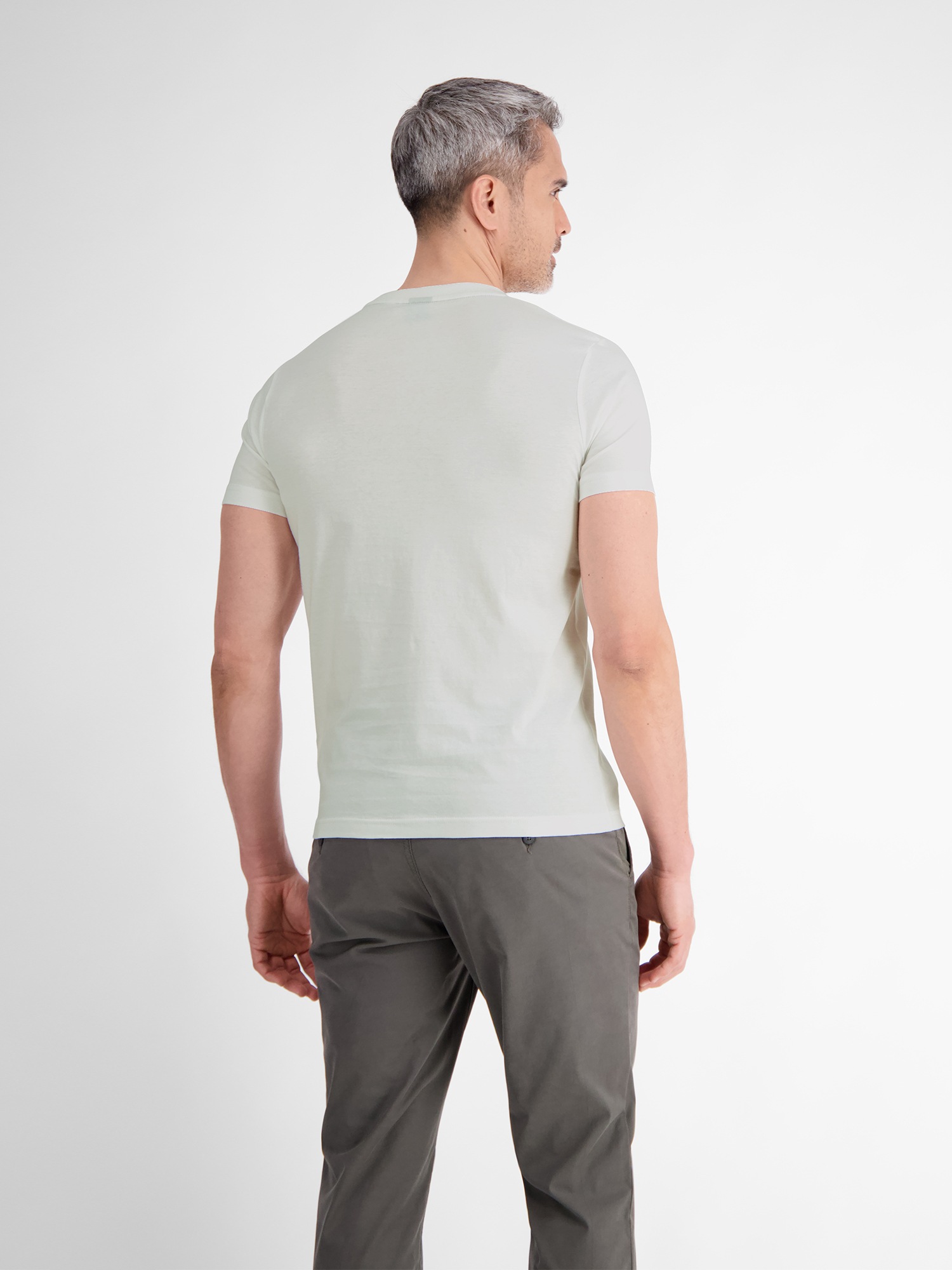 LERROS T-Shirt »LERROS Unifarbenes T-Shirt mit Print«