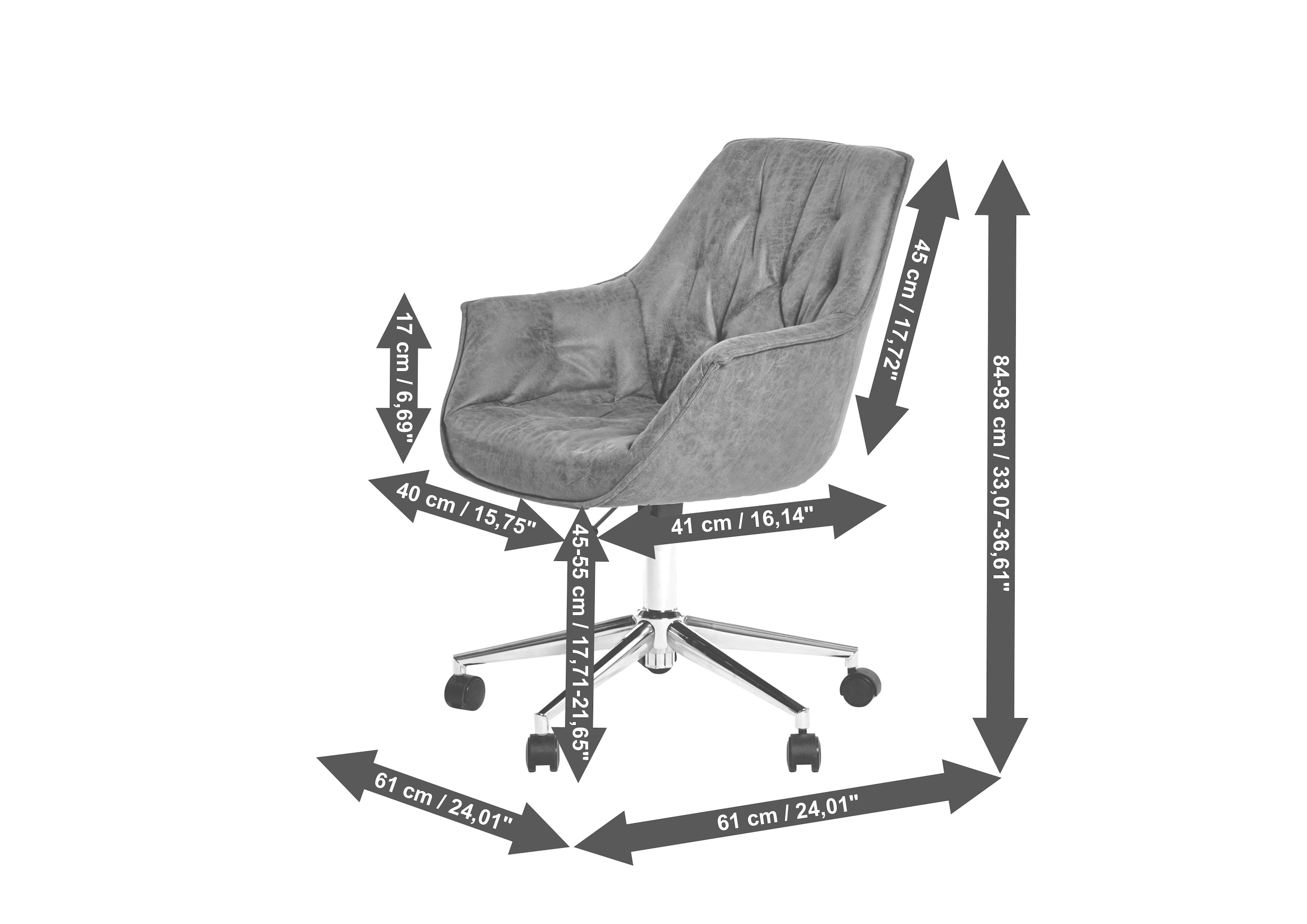 Jahnke Schreibtischstuhl »BOSS WORX«, 1 St., Kunstleder, Bürostuhl, Schreibtischstuhl, höhenverstellbar, Kunstlederbezug