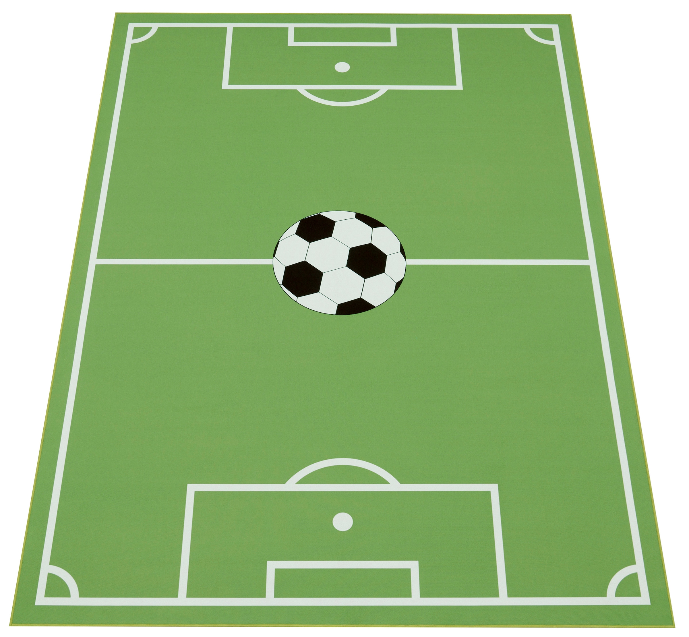 Paco Home Kinderteppich »Bino 568«, rechteckig, 4 mm Höhe, Kurzflor, Spiel-Teppich, Motiv Fußballfeld, Kinderzimmer
