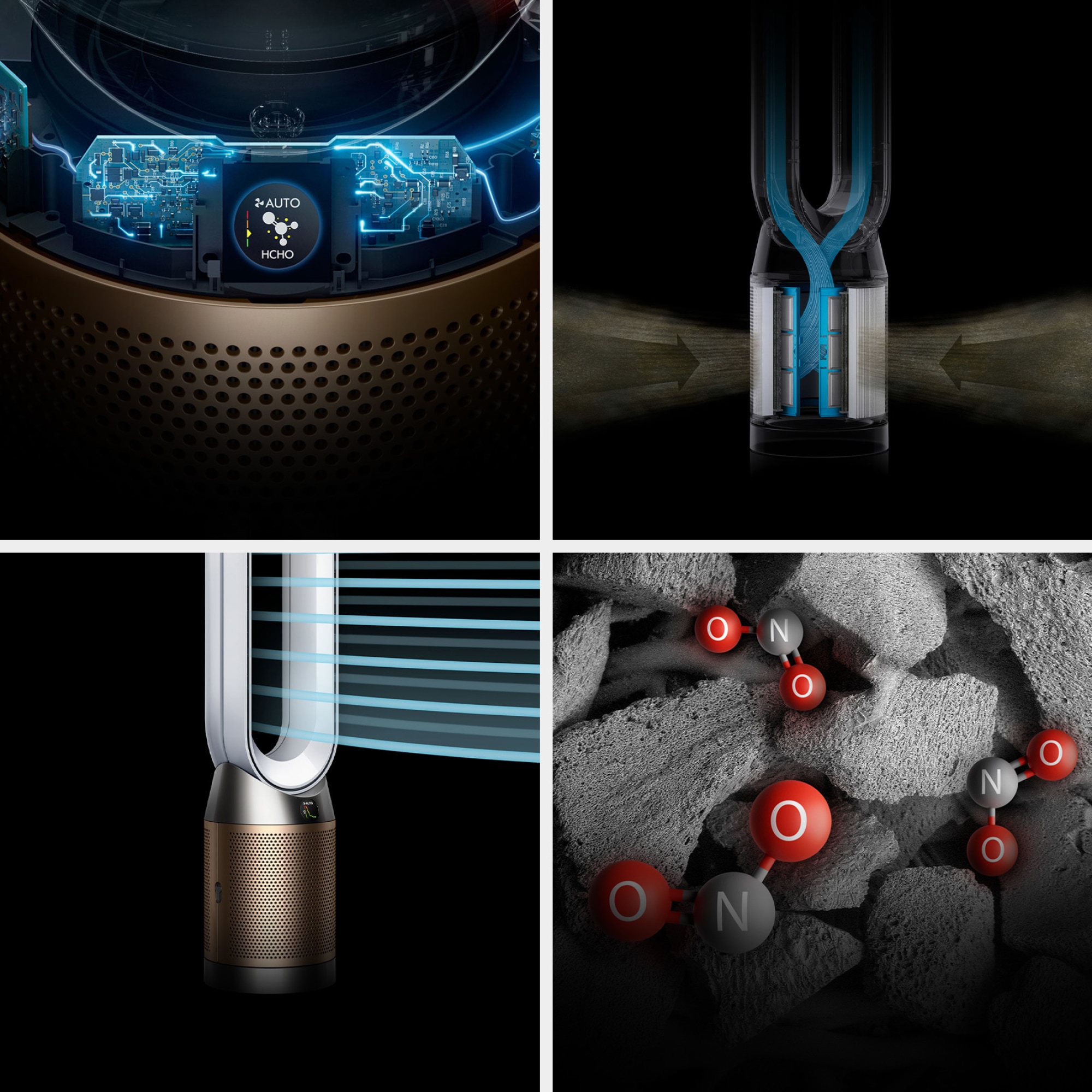 DYSON Luftreiniger »Dyson Purifier Cool™ PC2 De Nox (Weiß/Gold)«