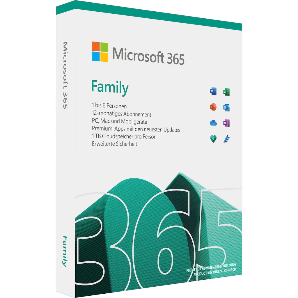 Microsoft Officeprogramm »original Microsoft 365 Family für bis zu 6 Personen«