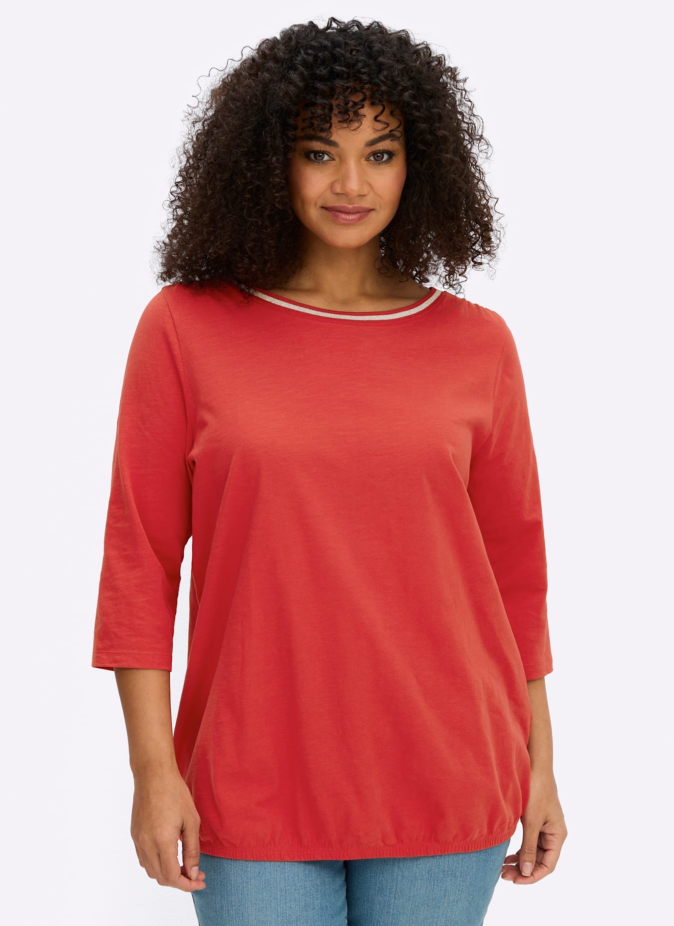 Sheego Rundhalsshirt »3/4-Arm-Shirt« 1
