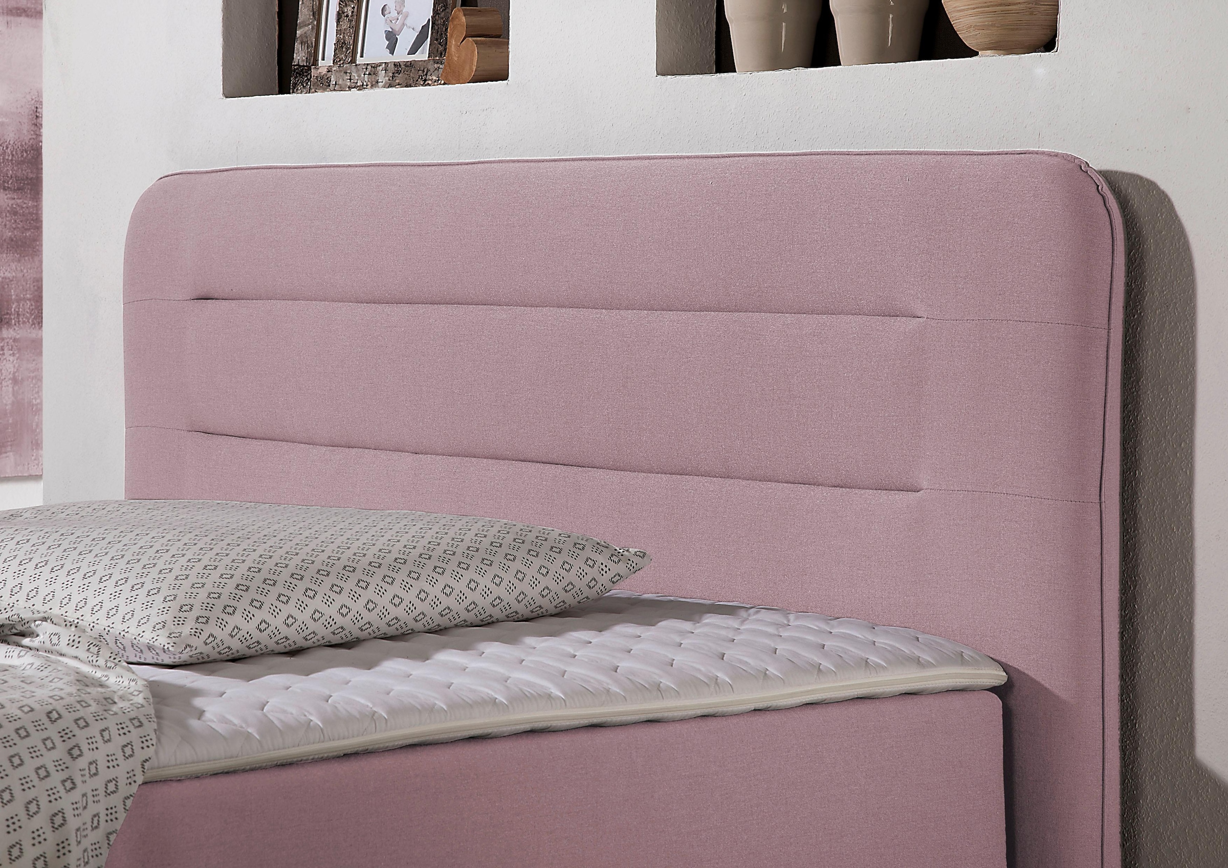 Home affaire Boxspringbett »Manchester« 5 Breiten, 3 Ausführungen, 2 Härtegraden, Topper, Steppung