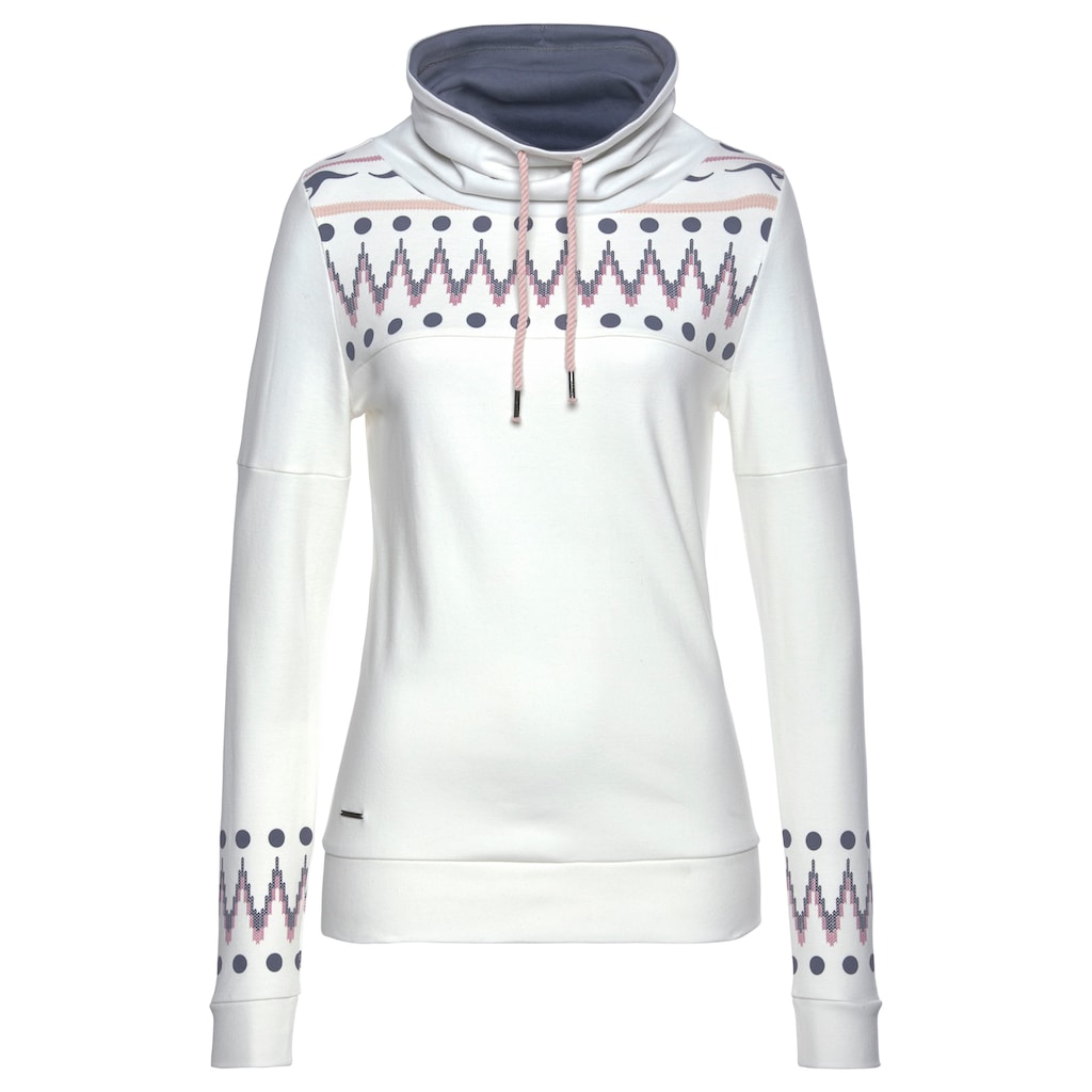 KangaROOS Sweatshirt, mit trendigem Druck vorn und an den Ärmeln