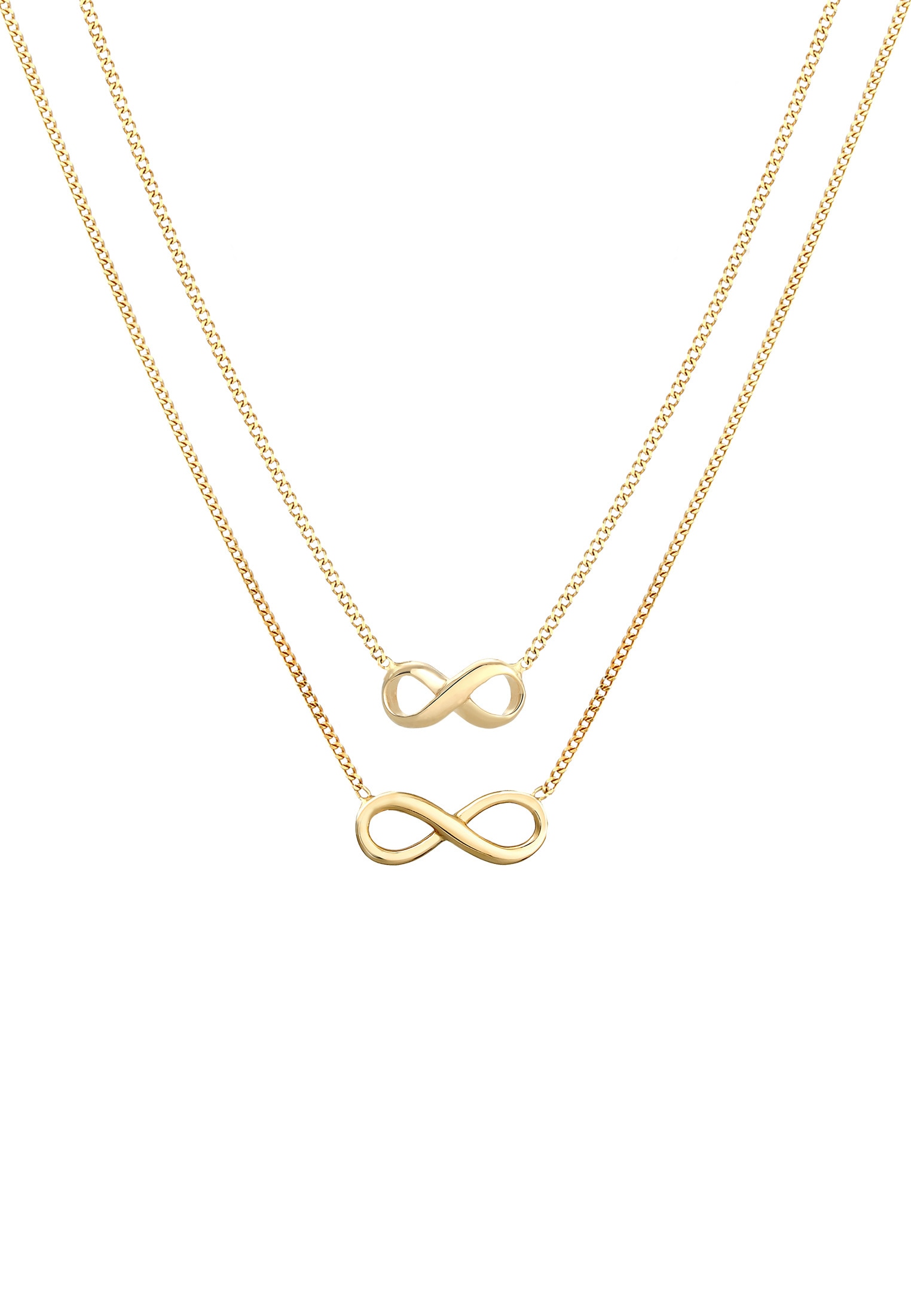 Elli Ketten-Set »Halskette Infinity Unendlichkeit Symbol 2er Set 925 Silber«