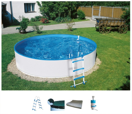 KONIFERA Rundpool »Milos I«, (Set), 5-tlg., ØxH: 360x110 cm