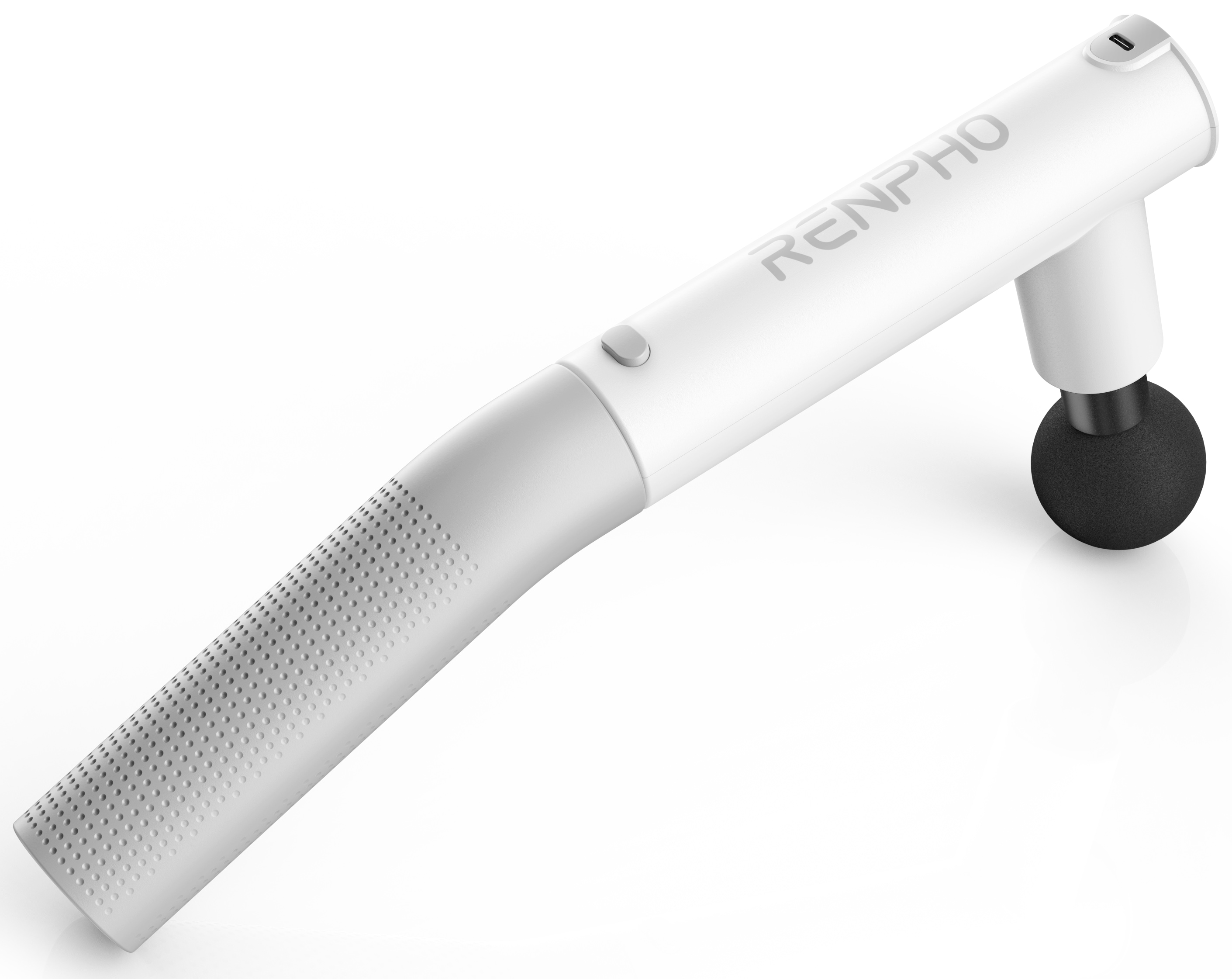Renpho Massagepistole »Extend Massage Gun C004« Inkl.Verlängerungsgriff für schwer zu erreichende Stellen in weiß