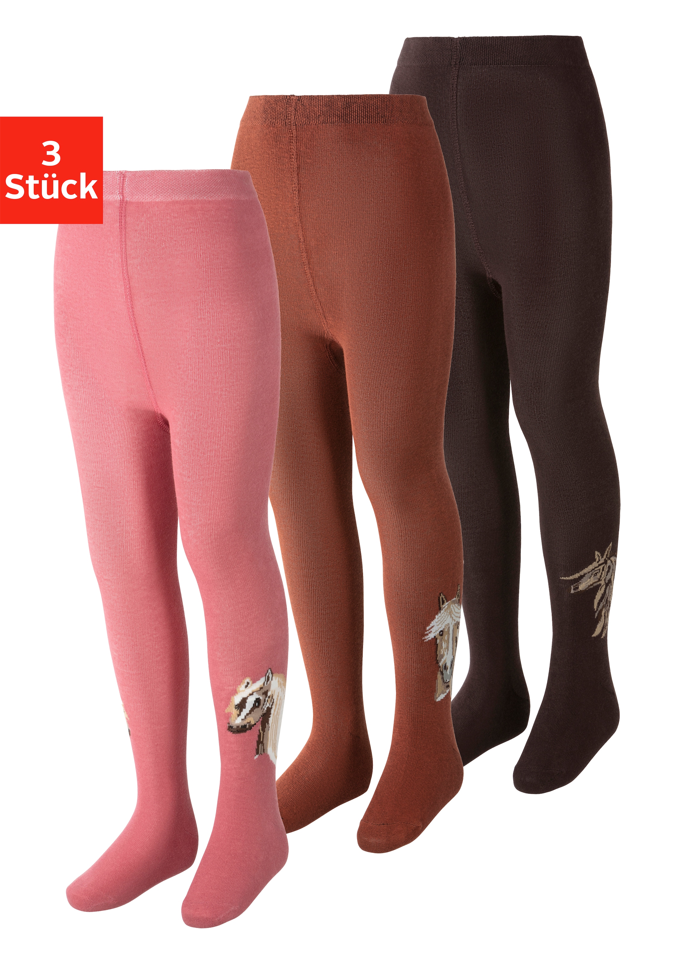 H.I.S Strickstrumpfhose, (Packung, 3 St.), mit Pferde Motiven kaufen