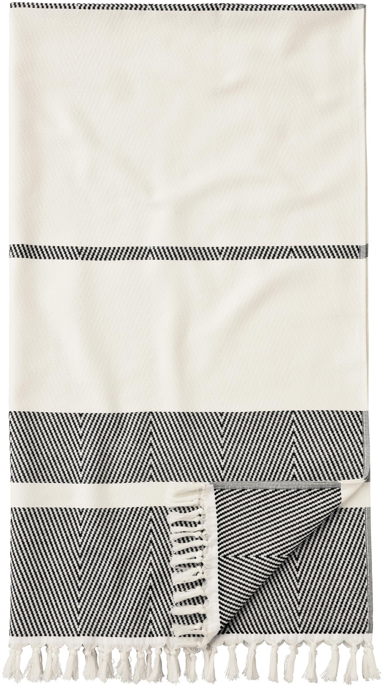 Egeria Hamamtuch »1555HTPESTEMAH«, (1 St.), 100x180 cm, mit Muster & Fransen, ideal als Strandtuch