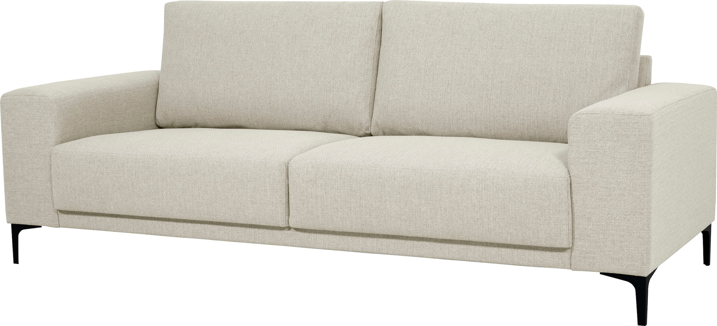 OTTO home 3-Sitzer »Xander« Breite 224 cm, Soft-Touch Chenille, schwarze Metallfüße