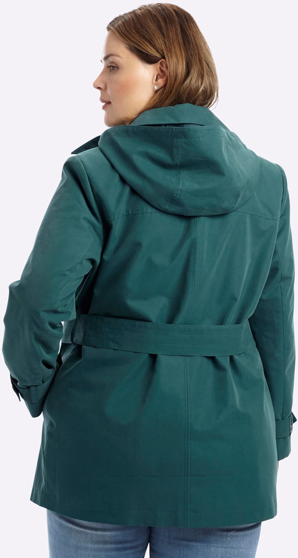 Sheego Langjacke mit Kapuze
