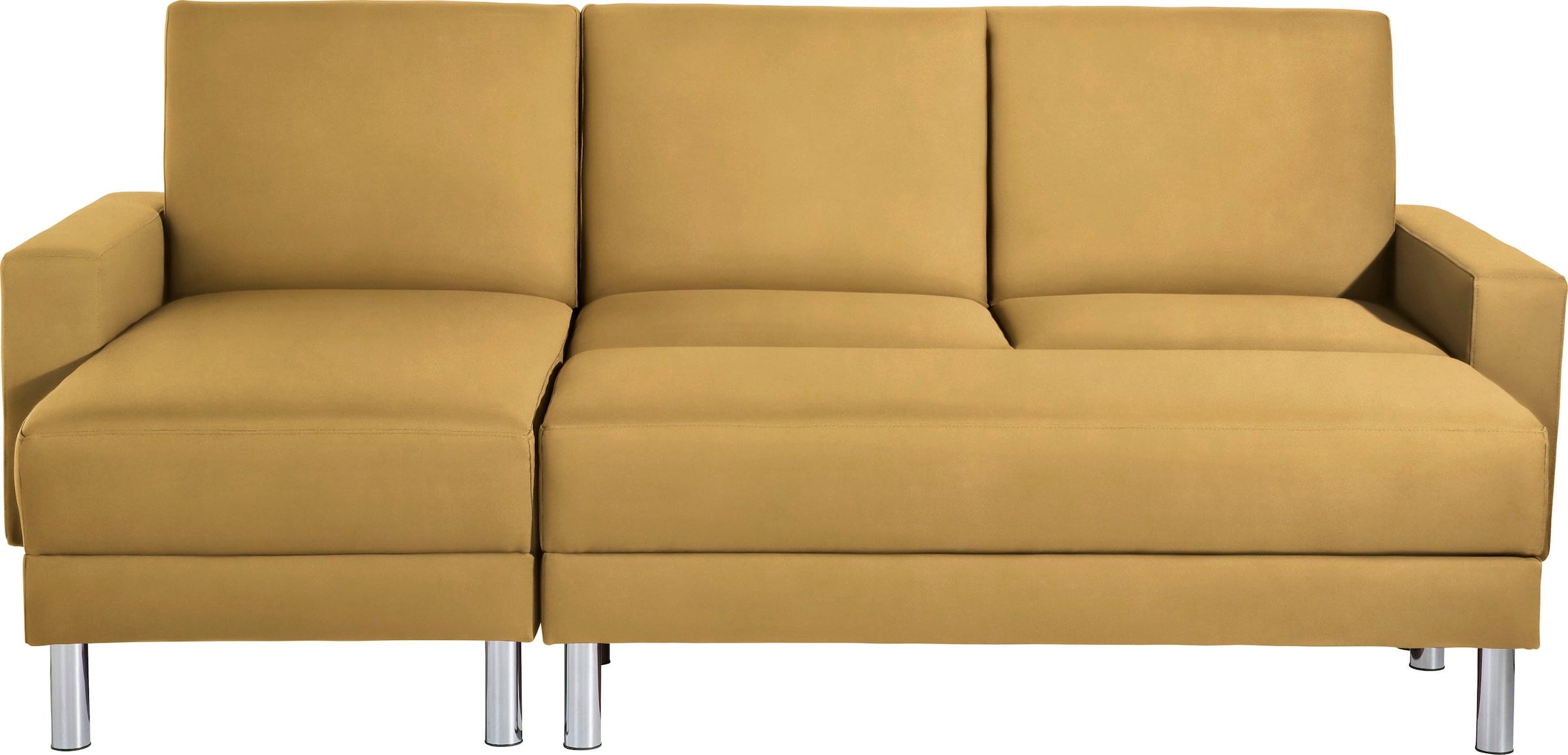 Max Winzer® Schlafsofa »Just Fresh modernes kubisches Sofa, Rückenverstellung für Sitzkomfort«, Recamiere links oder rechts montierbar, elegante Metallfüße