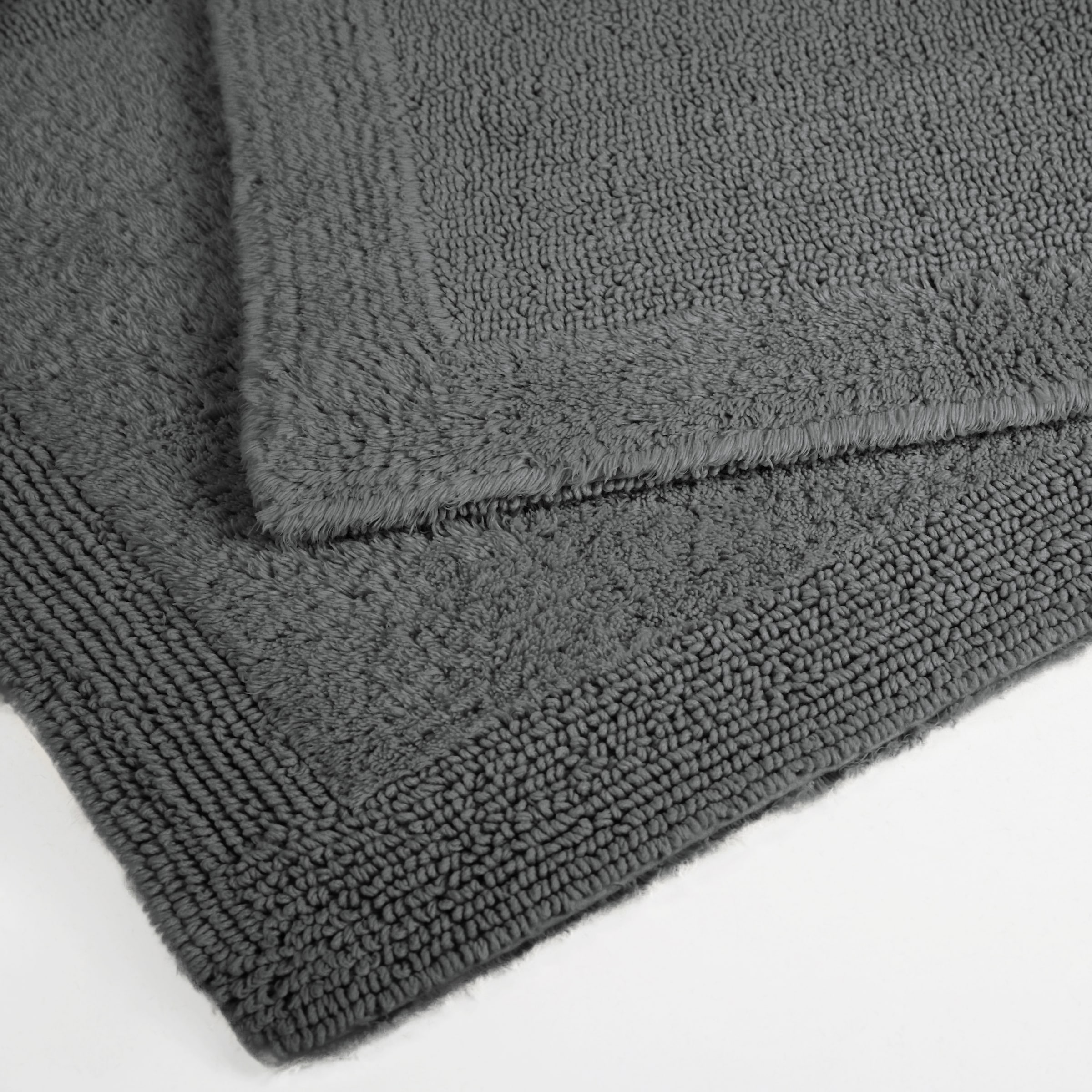 my home Badematte »Kapra, Badvorleger, Badezimmer Teppich«, beidseitig nutzbar-fußbodenheizungsgeeignet-strapazierfähig, mit Bordüre, Badteppich, Badematte, Baumwolle