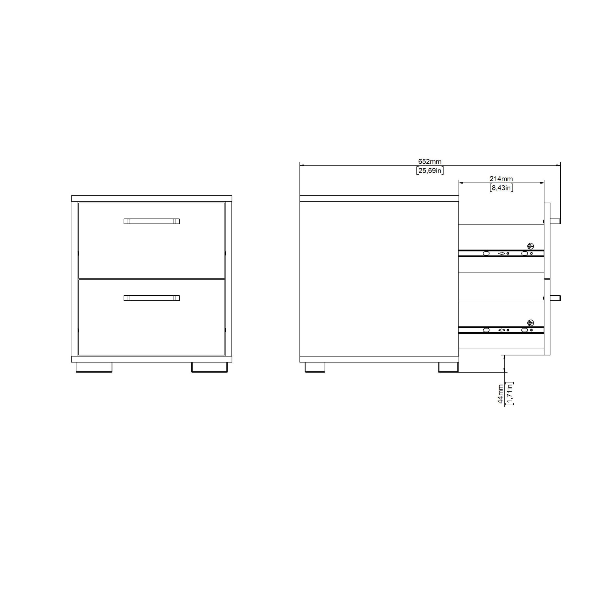 Home affaire Nachtkommode »Sofia« minimalistisches, modernes Design, Breite 70,2 cm