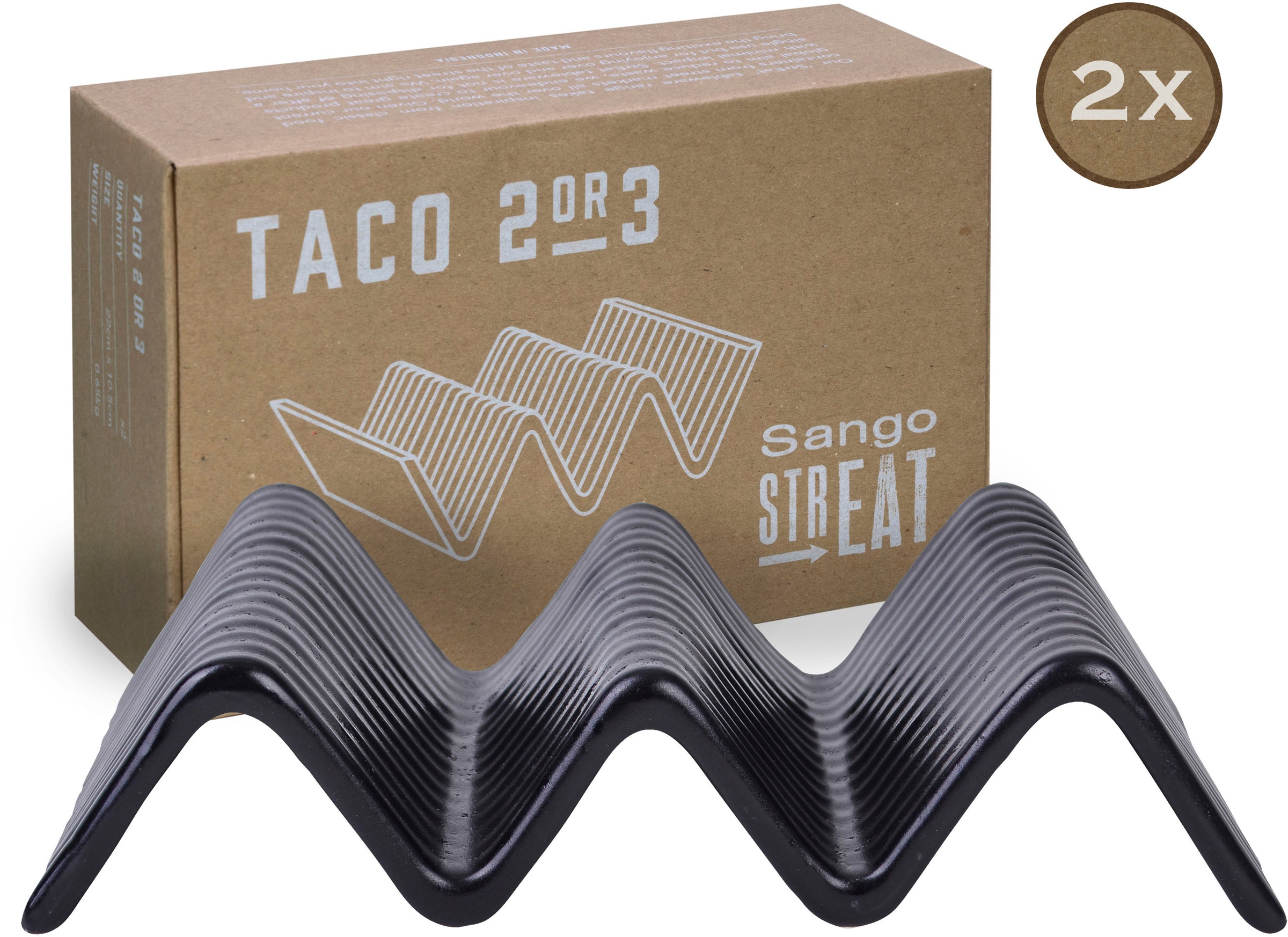CreaTable Servierplatte Topaktueller Shop OTTO »Taco im Servier Online 2 schwarz, Set, tlg.), Food“ Stand«, kaufen (Set, „Streat Trend