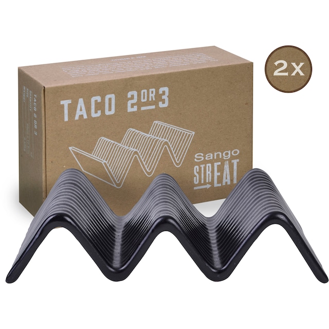 CreaTable Servierplatte »Taco Stand«, (Set, 2 tlg.), Servier Set, schwarz,  Topaktueller „Streat Food“ Trend kaufen im OTTO Online Shop