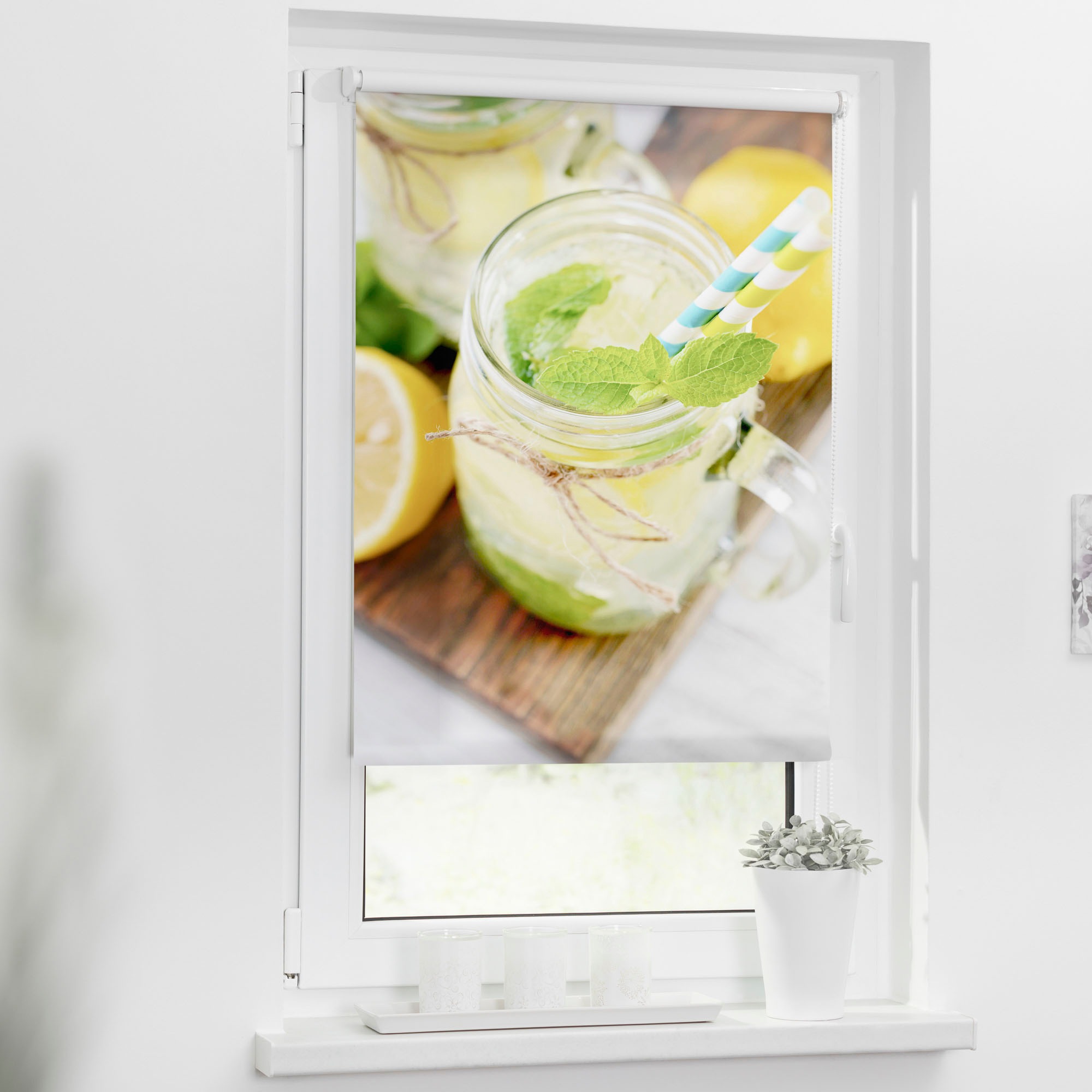 LICHTBLICK ORIGINAL Seitenzugrollo »Rollo Klemmfix, ohne Bohren, Verdunkelung, Limo - Gelb« verdunkelnd Verdunkelung | energiesparend freihängend