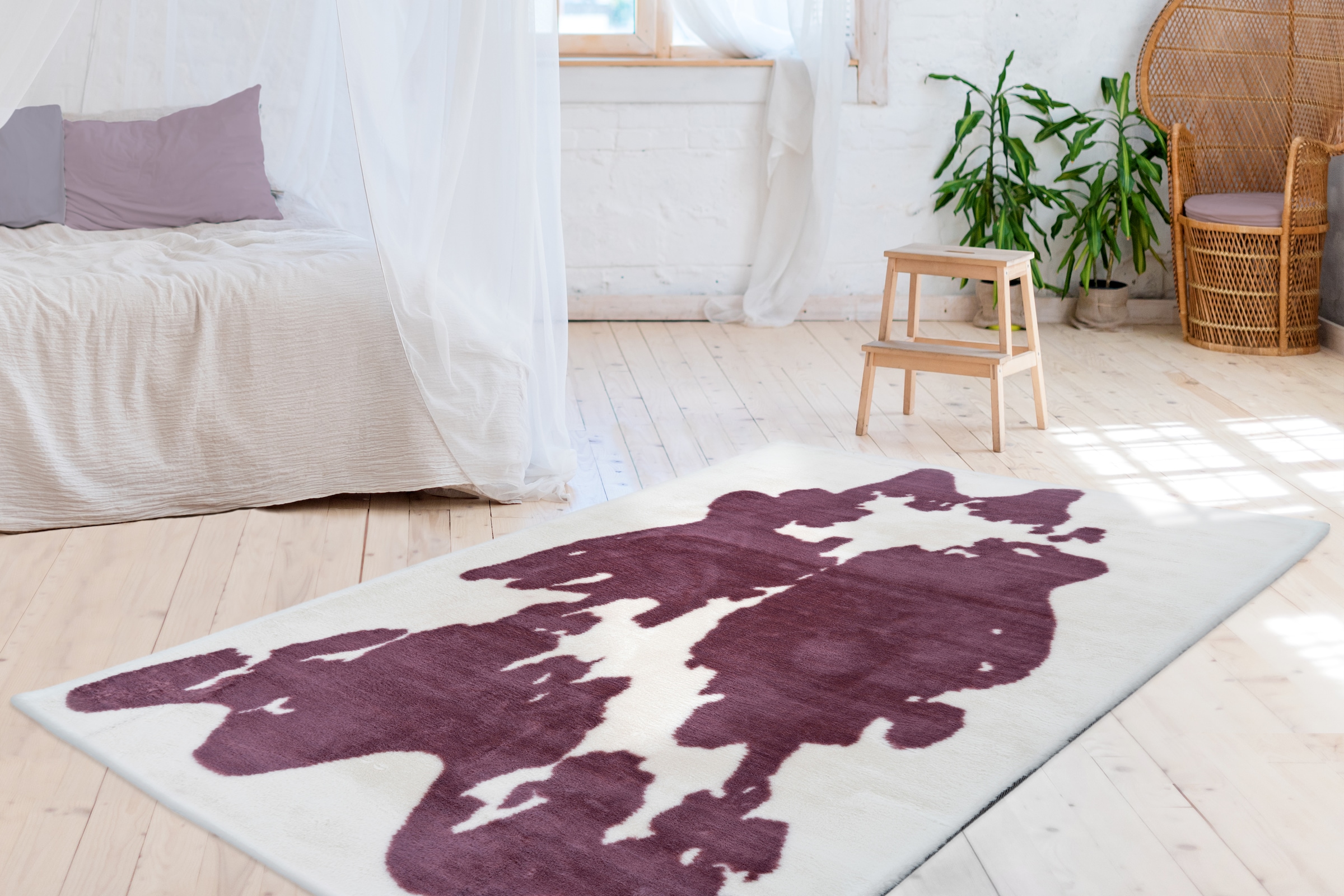 Arte Espina Teppich »Rabbit Animal 500« rechteckig 30 mm Höhe Kuscheliger Hochflorteppich, per Hand getuftet, mit Baumwollrücken