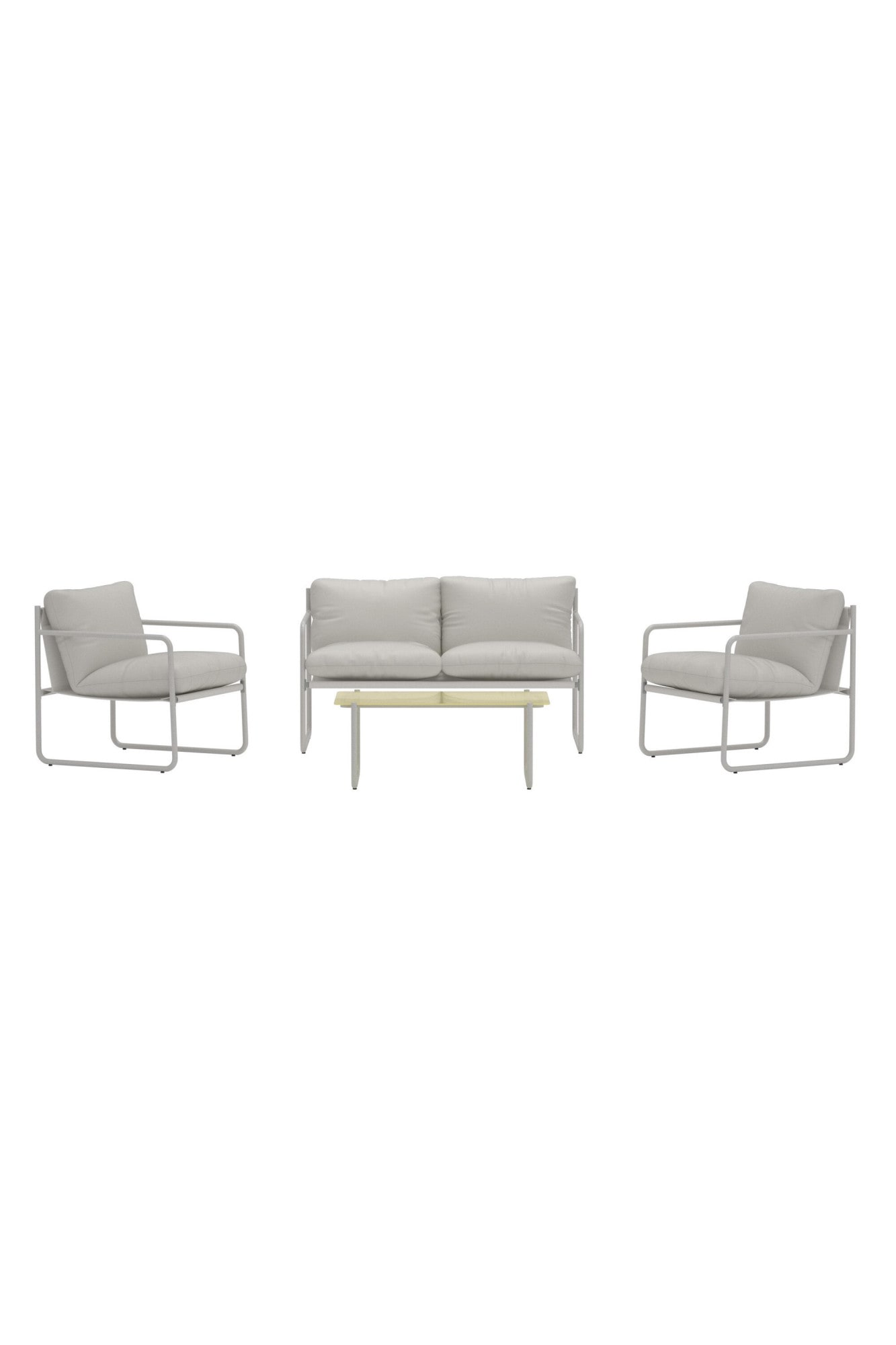 Venture Home Gartenlounge-Set »Thassos, großzügiges Outdoor-Set für hohen Sitzkomfort« 4 tlg. Loungemöbel mit Stoffbezug, angenehm, weich