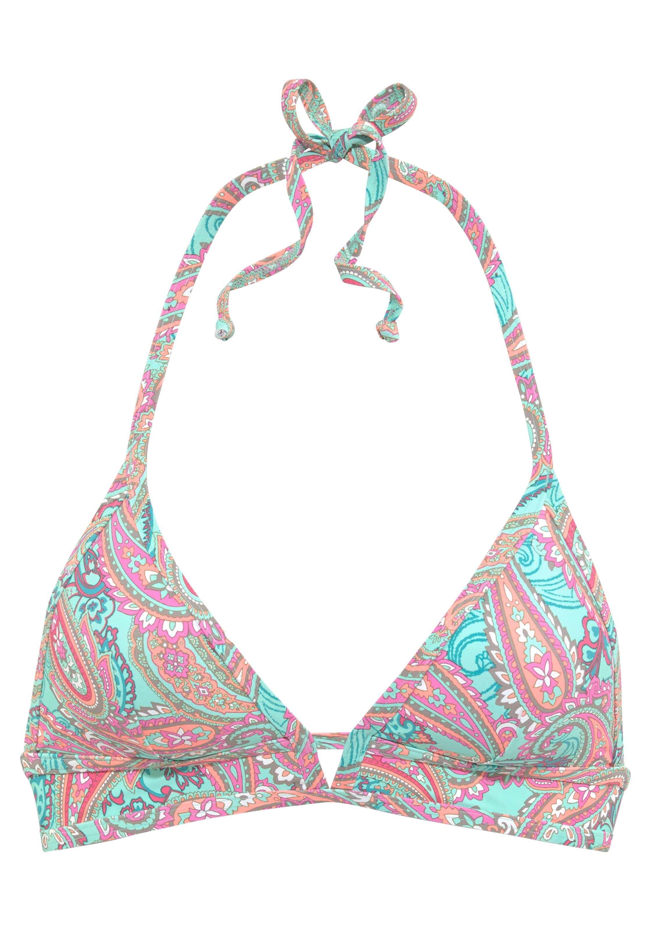 Venice Beach Triangel-Bikini-Top »Paislee«, bedruckt, mit herausnehmbaren Softcups, im Nacken und Rücken zu binden