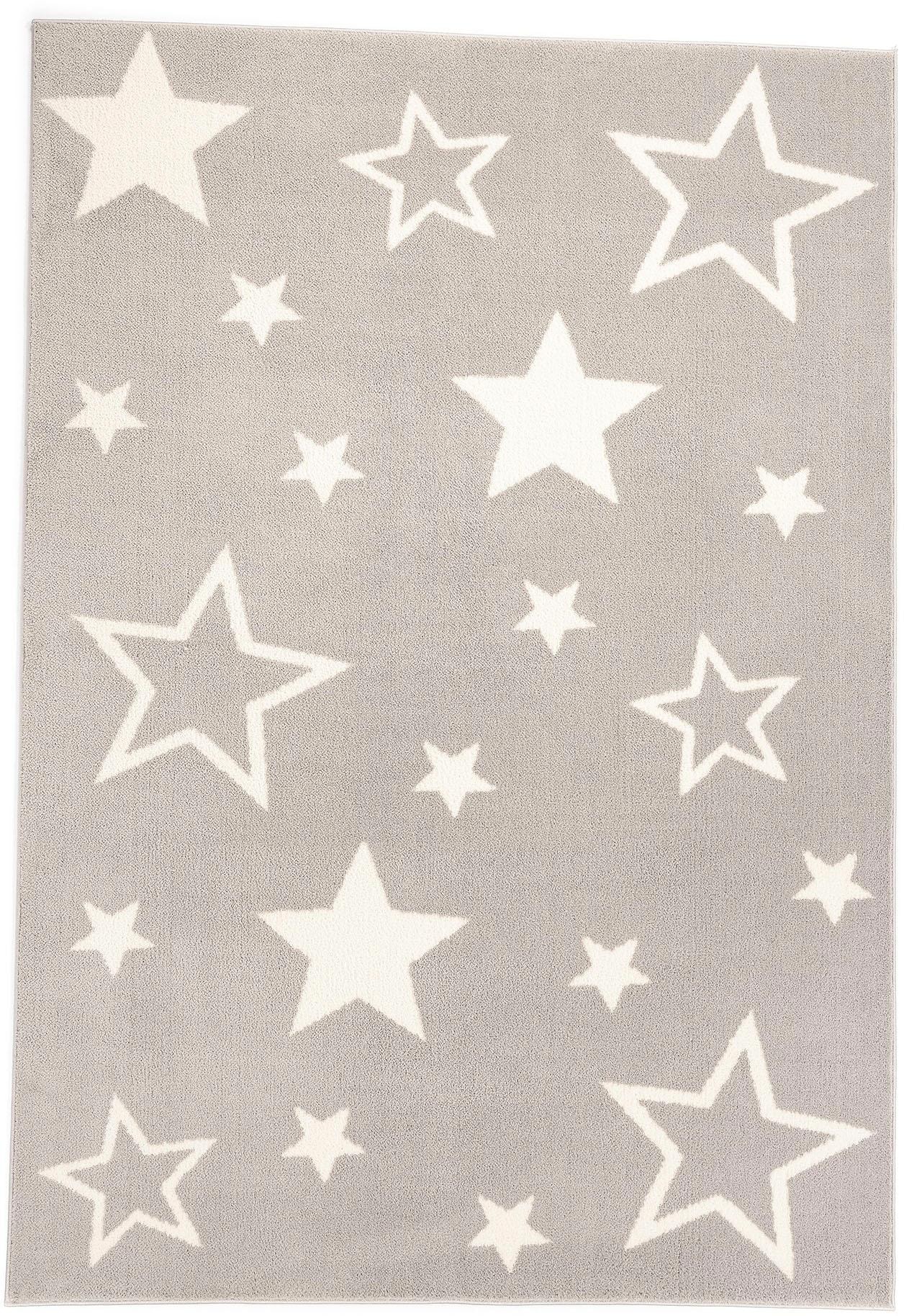 OCI DIE TEPPICHMARKE Teppich »Kiddy Star«, rechteckig, 11 mm Höhe, Sterne, Kurzflor