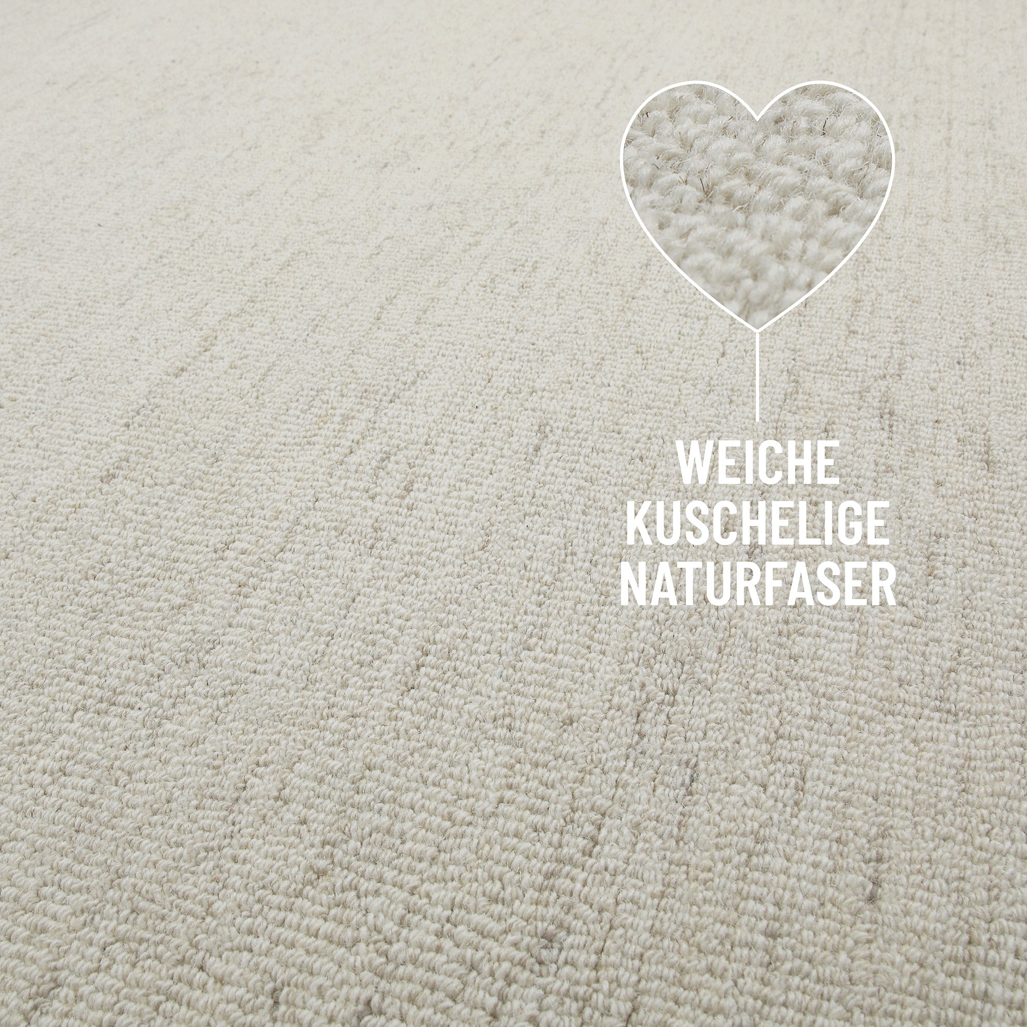 Wecon home Wollteppich »Hamptons SIXTEEN«, rund, 10 mm Höhe, Schurwolle, Kurzflor, Wohnzimmer, Schlafzimmer, elegant, meliert
