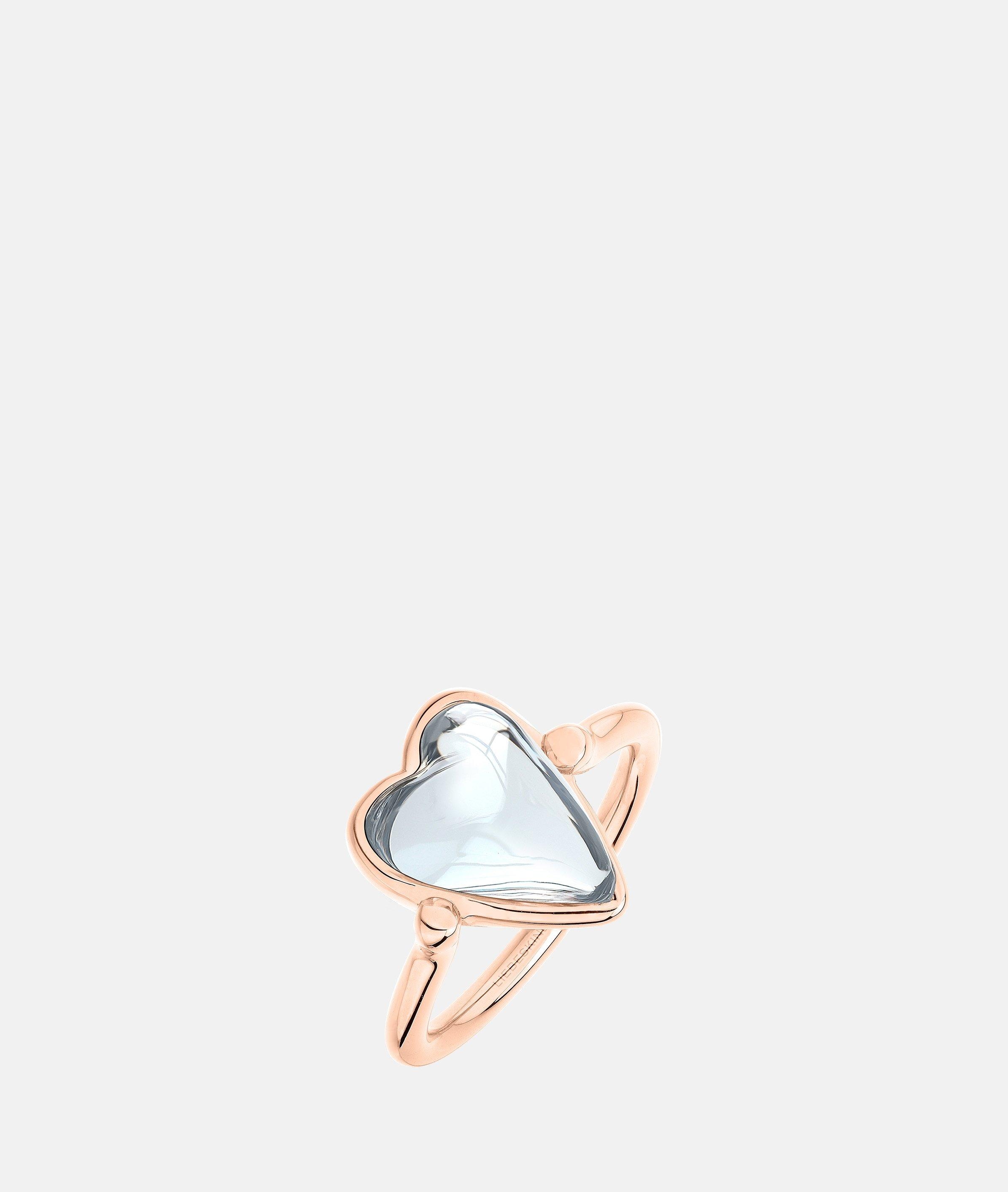 Liebeskind Berlin Fingerring »Schmuck Geschenk Glass Heart Ring« mit Glasstein