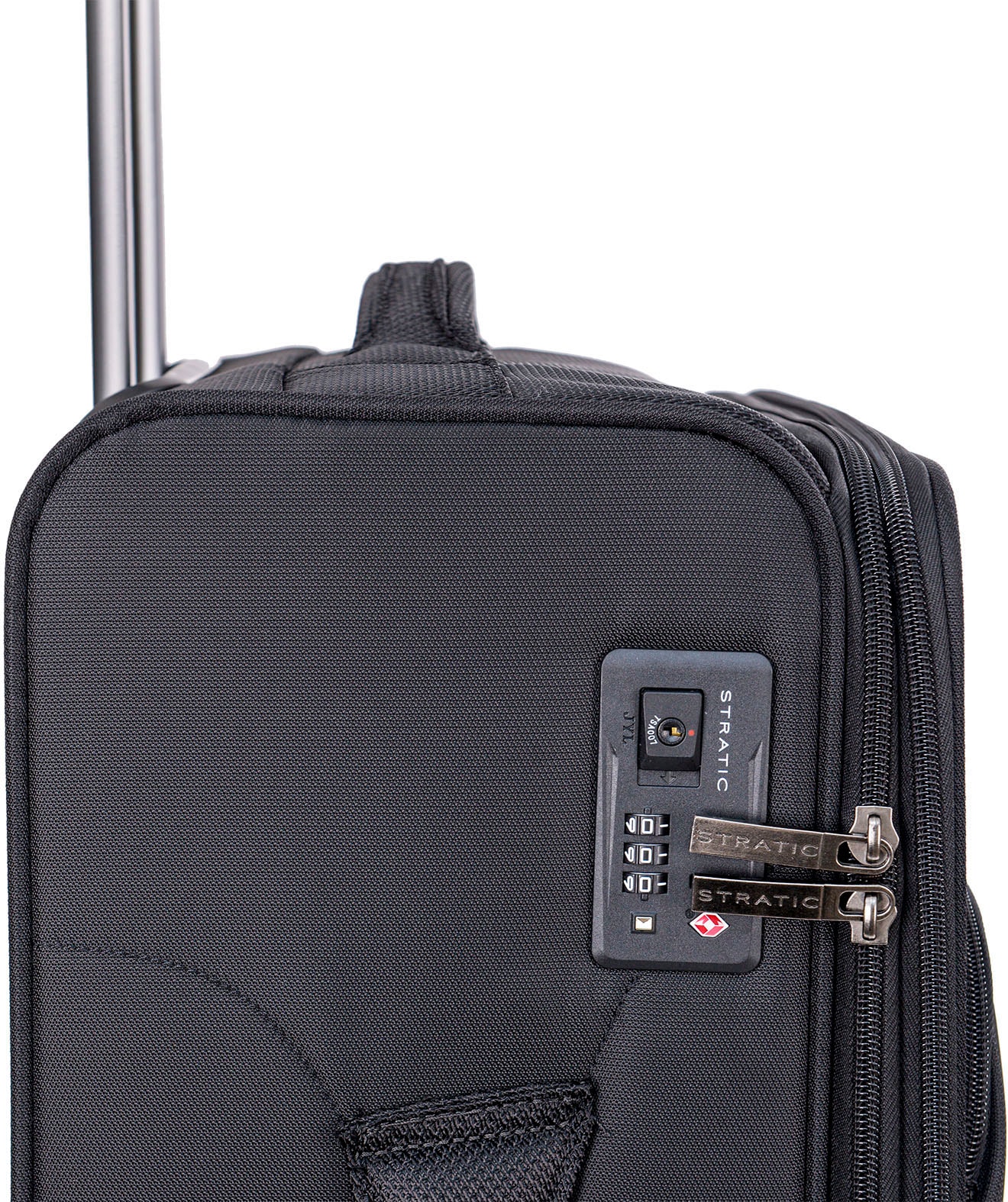 Stratic Weichgepäck-Trolley »Mix M, black«, 4 Rollen, Reisekoffer Reisegepäck Aufgabegepäck TSA-Zahlenschloss