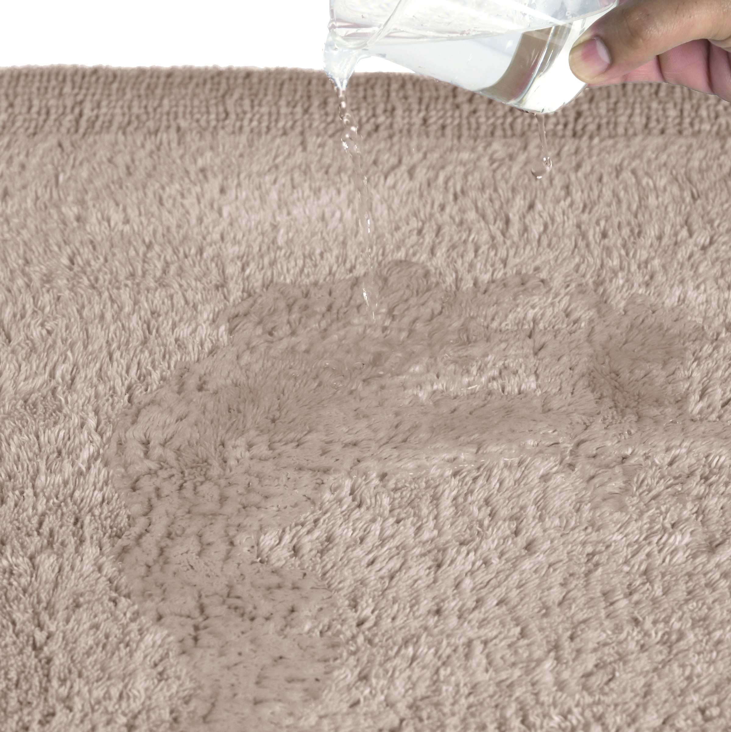 OTTO home Badematte »Kapra, Badvorleger, Badezimmer Teppich« Höhe 14 mm beidseitig nutzbar | fußbodenheizungsgeeignet | strapazierfähig mit Bordüre, Badteppich, Badematte, Baumwolle