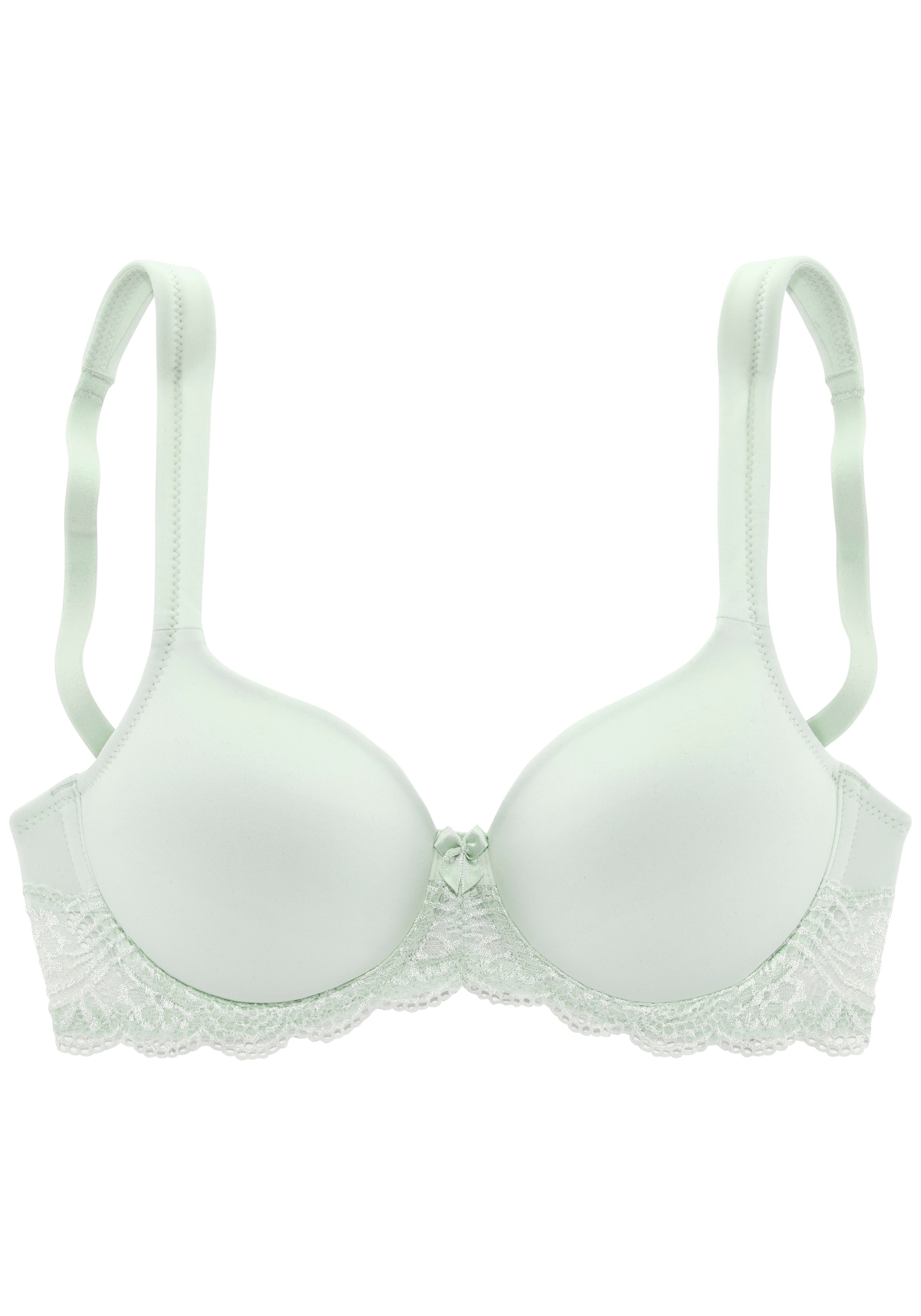 LASCANA Schalen-BH, mit Bügel, nahtlos vorgeformte Cups, Spitzendetails, Dessous
