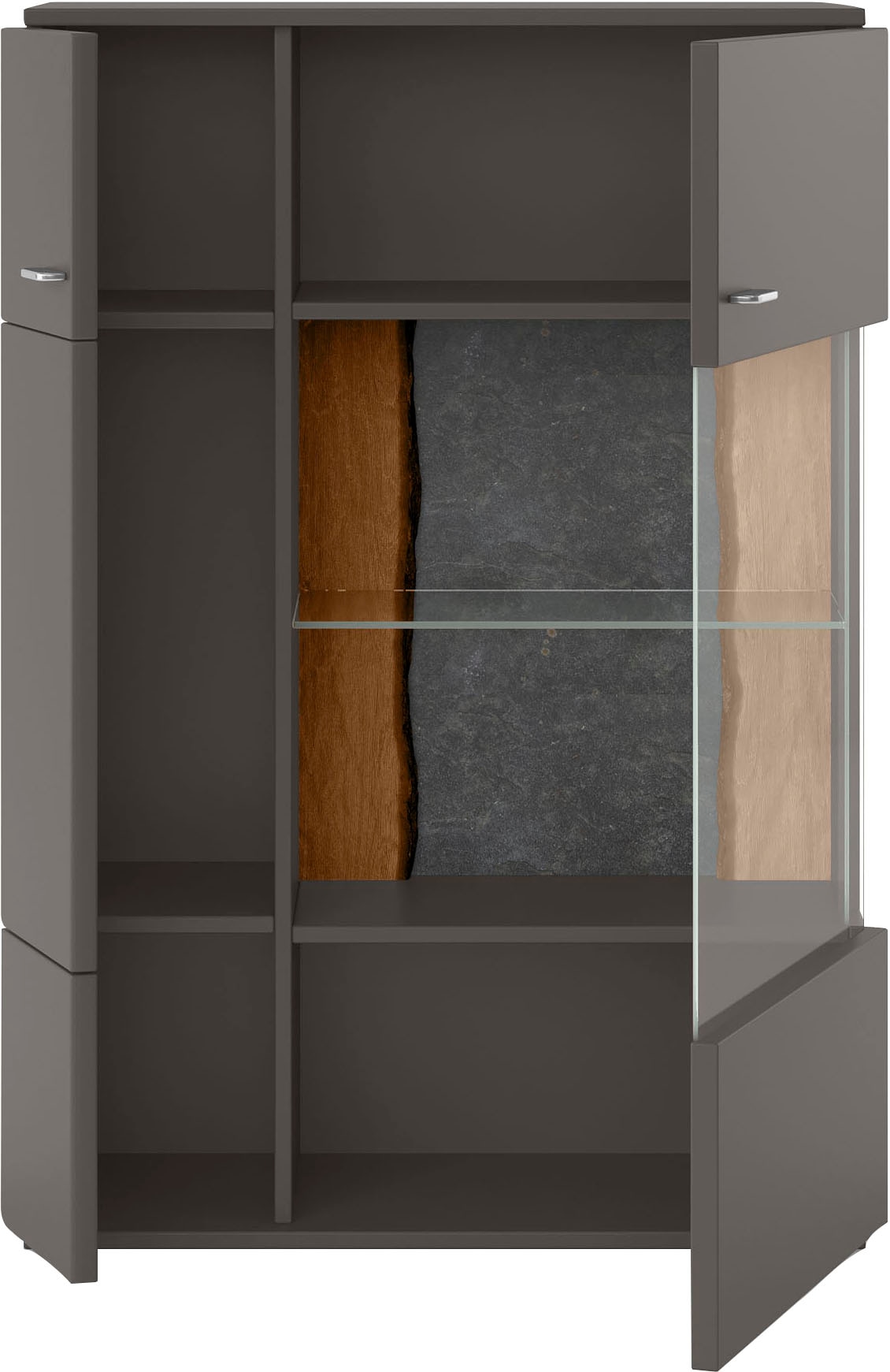 set one by Musterring Stauraumvitrine »TACOMA«, Typ 03/04, Höhe 143, 4 cm, mit getönter Glastür