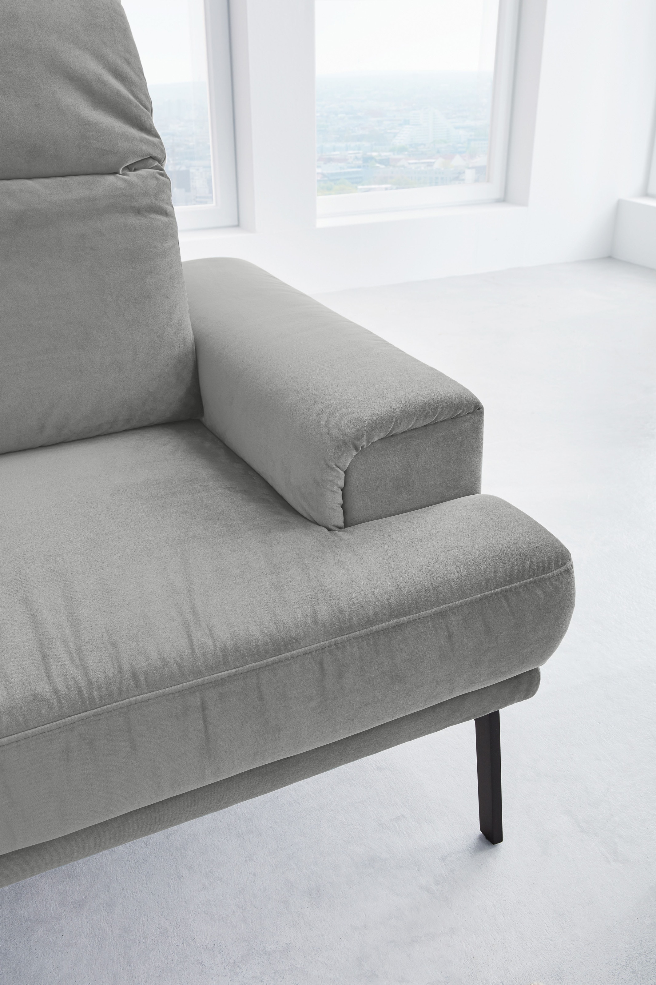 Musterring 2-Sitzer »MR 4580«, inkl. Kopf- und Sitztiefenverstellung, Fuß schwarz, B198 x T103 cm