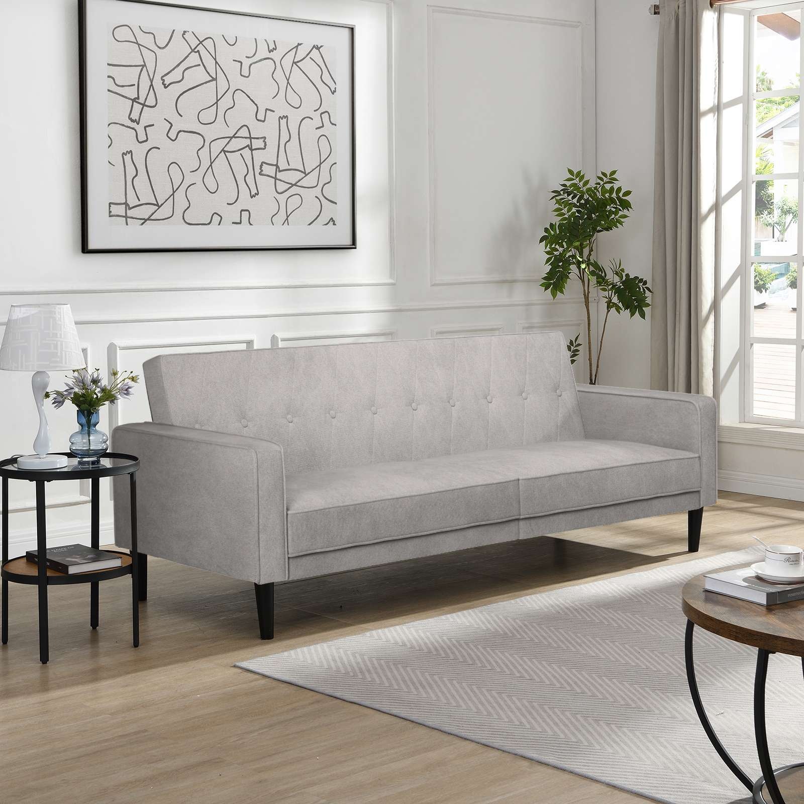 Dorel Home 3-Sitzer »Avon«, Schlafsofa 213cm, Bettfunktion (110/190cm), trendiger Cord o. Webstoff