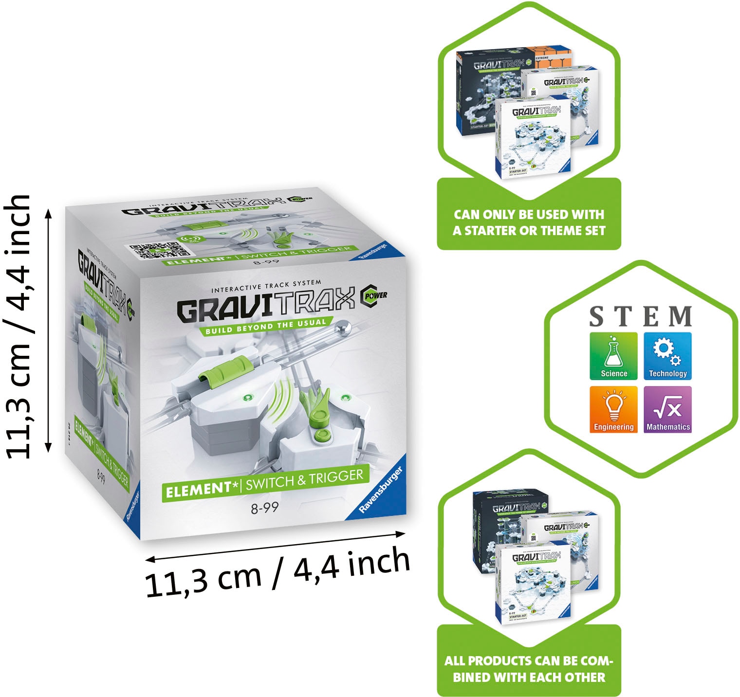 Ravensburger Kugelbahn-Bausatz »GraviTrax POWER Switch & Trigger«, Made in Europe