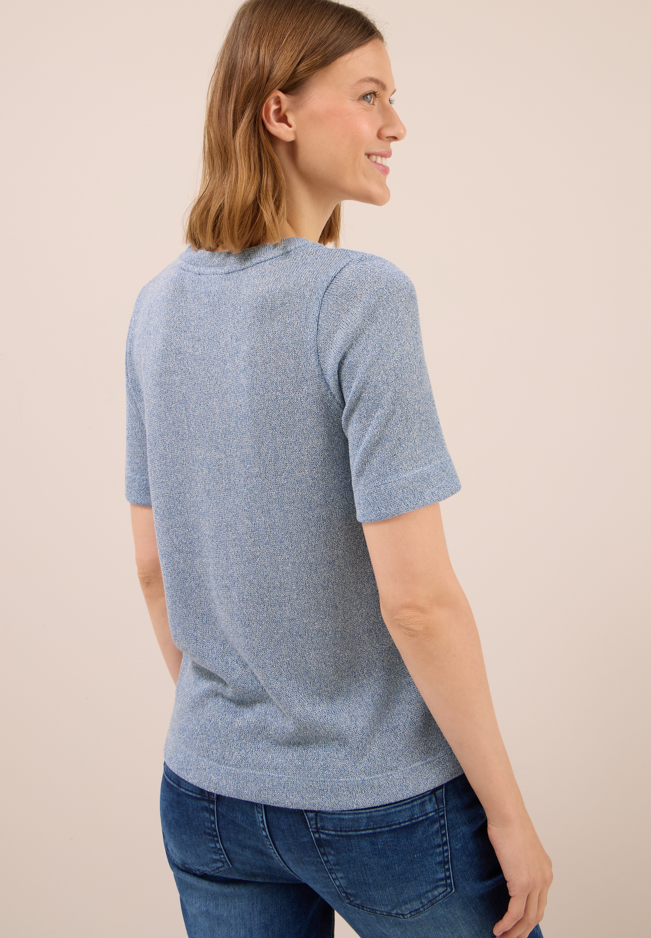Cecil T-Shirt, in feiner Strick Optik