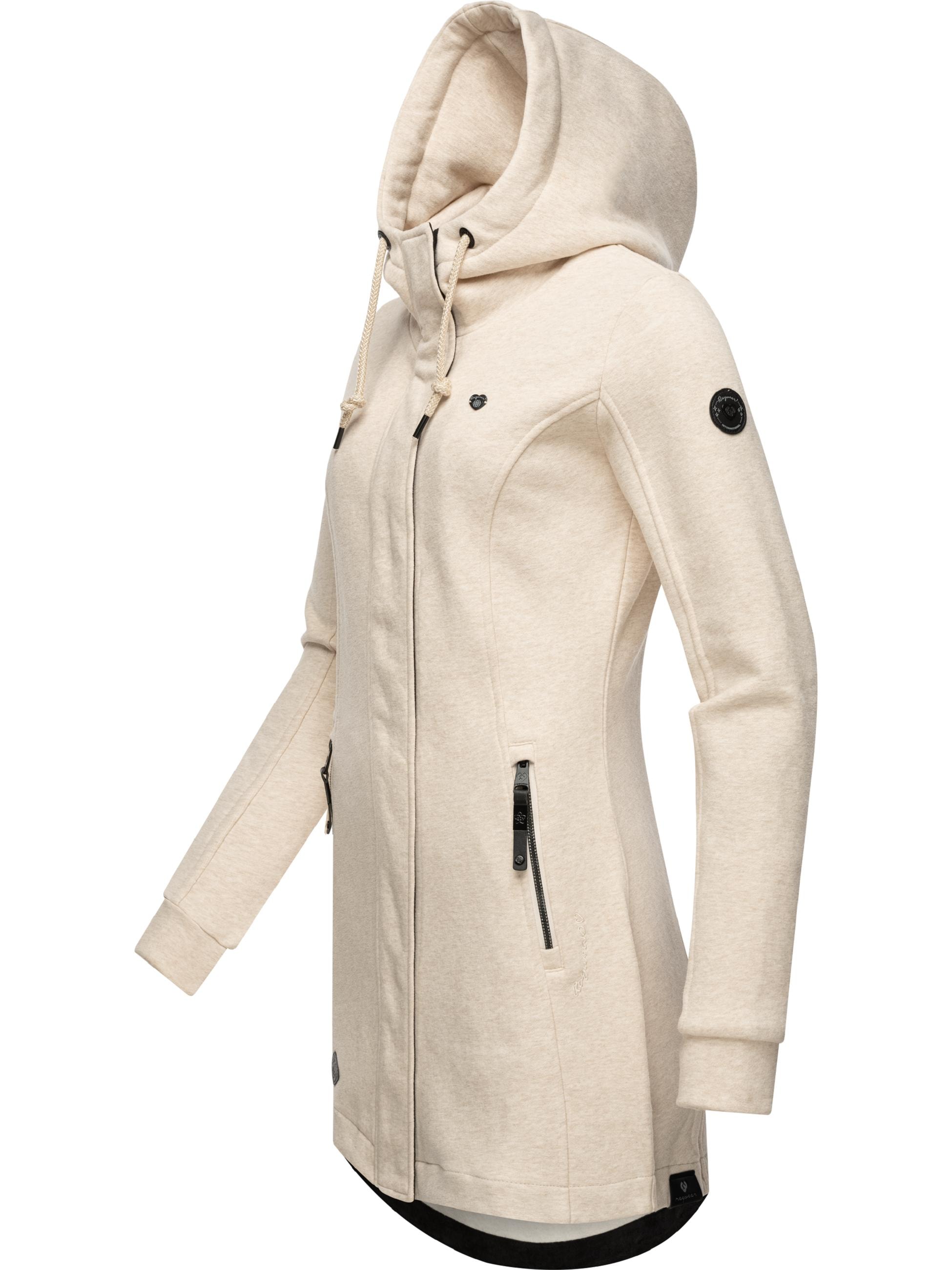 Ragwear Sweatjacke »Sweatjacke Letty Intl.«, Sportliche Kapuzenjacke mit Kunstleder-Elementen
