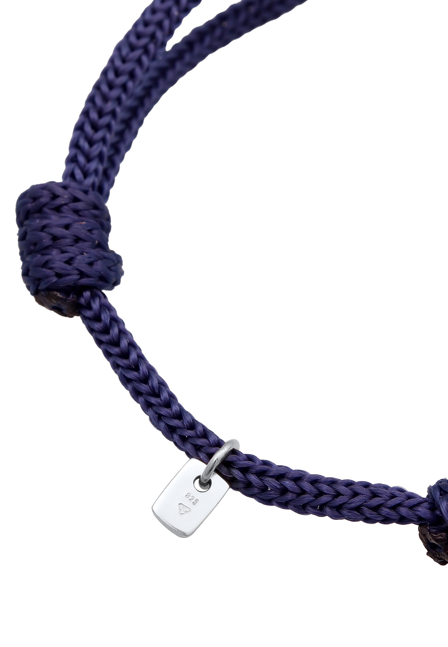 Kuzzoi Armkette »Armband Glieder Oval Nylon 925 Sterling Silber«