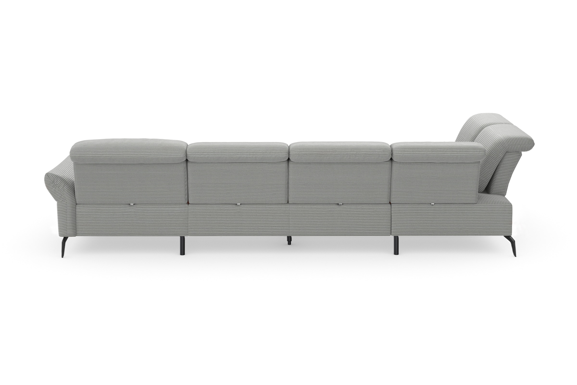 INOSIGN Wohnlandschaft »Coco U-Form«, Sitztiefen-, Arm- und Kopfteilverstellung, Cord-Bezug, Fußhöhe 15 cm