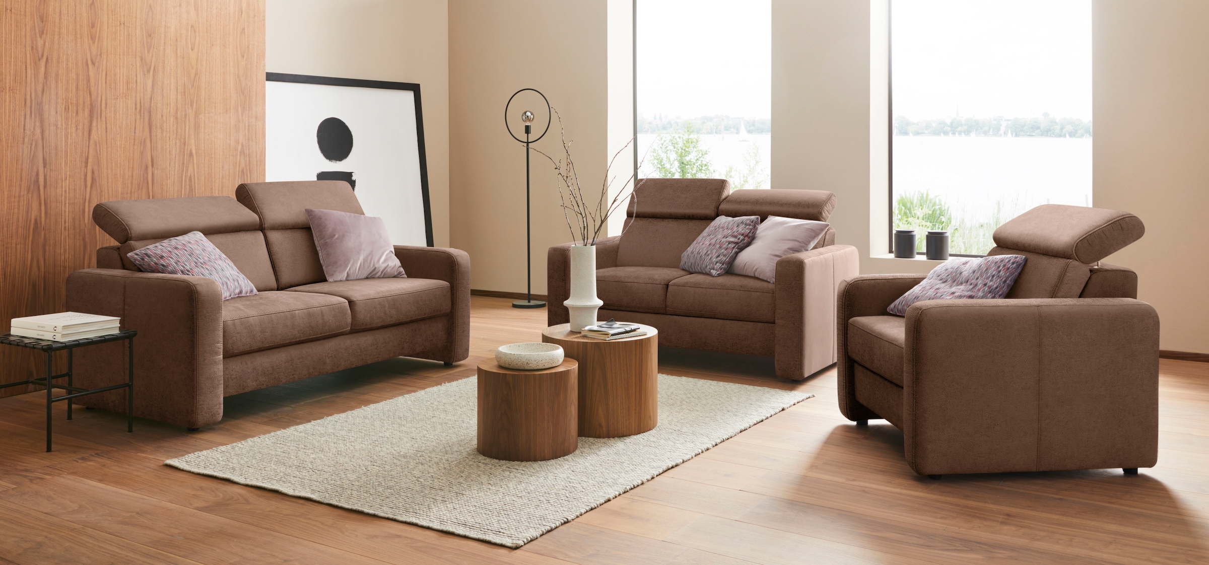 sit&more 2-Sitzer »Bologna« inklusive Kopfteilverstellung und Federkern