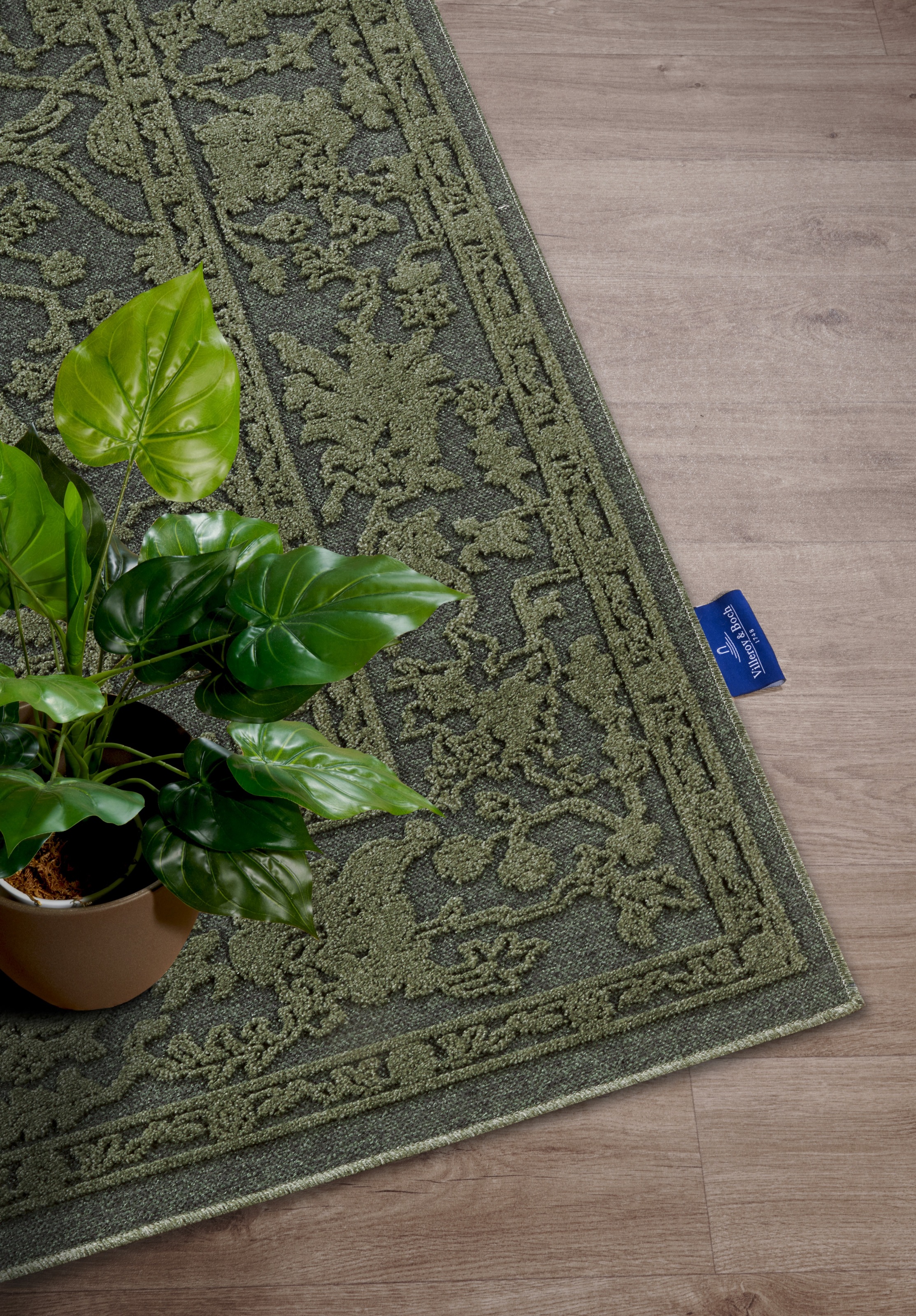 Villeroy & Boch Teppich »Ambroise«, rechteckig, 5,5 mm Höhe, Wohnzimmer, Schlafzimmer, Modern, Hoch-Tief Effekt, Flur