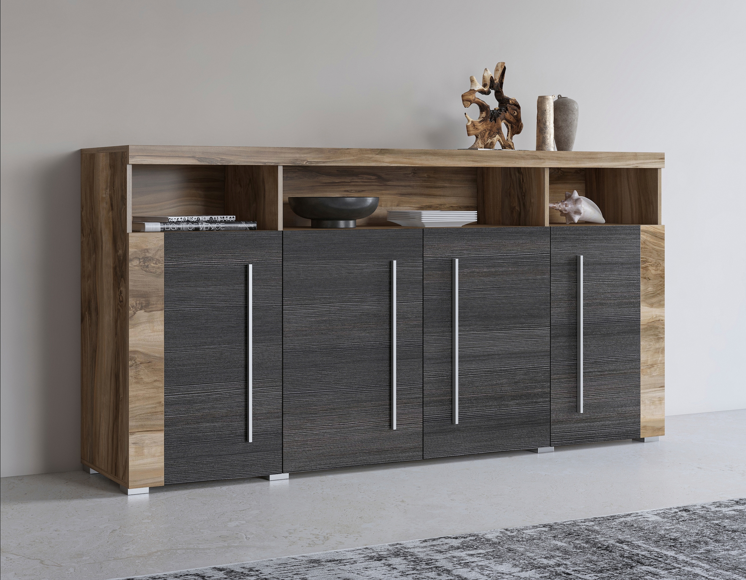 Sideboard »Roger,Breite 182cm, stilvolle Schrank mit 4 Türen«, Kommode mit viel...