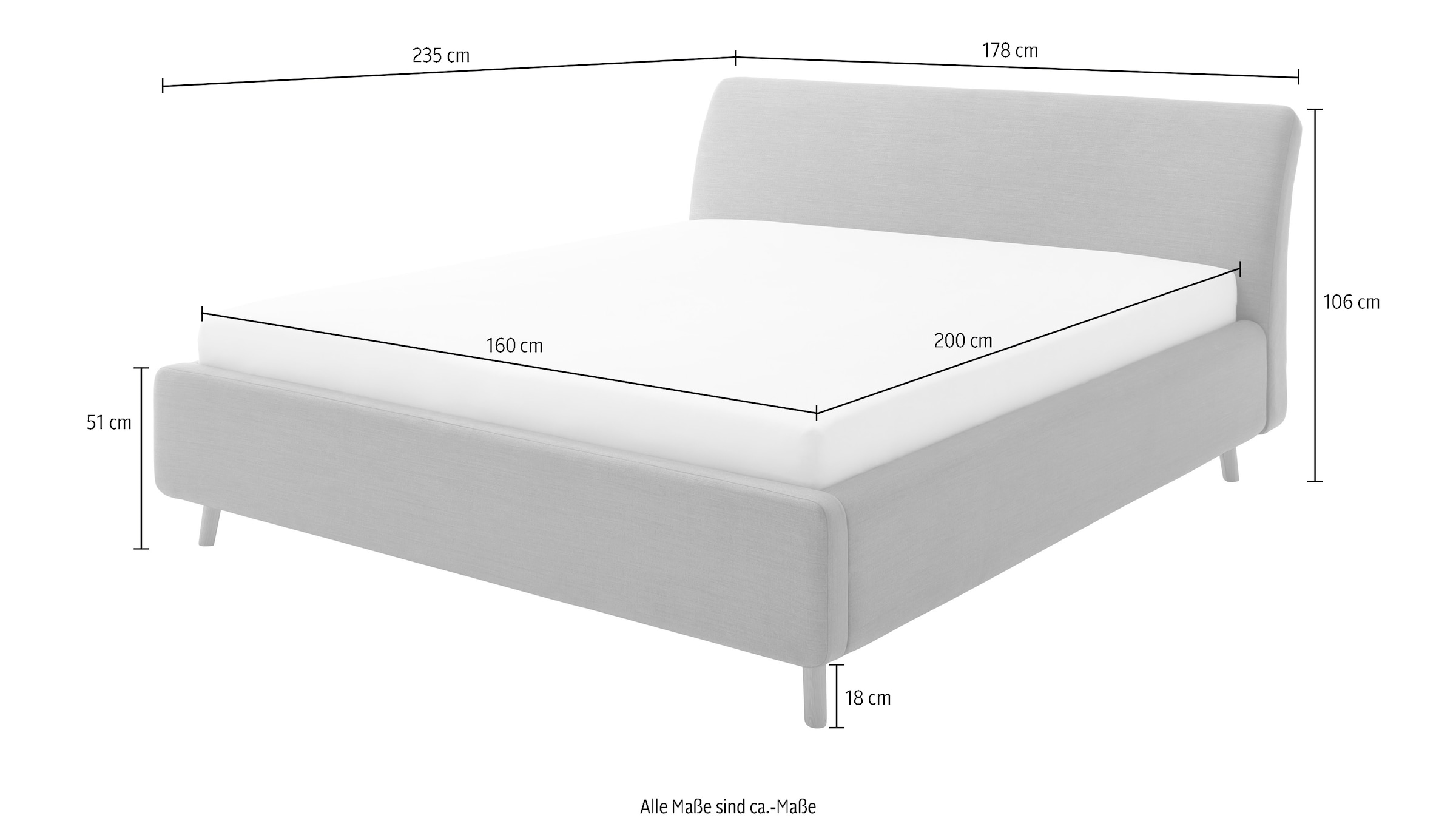meise.möbel Polsterbett »Mila«, mit Bettkasten