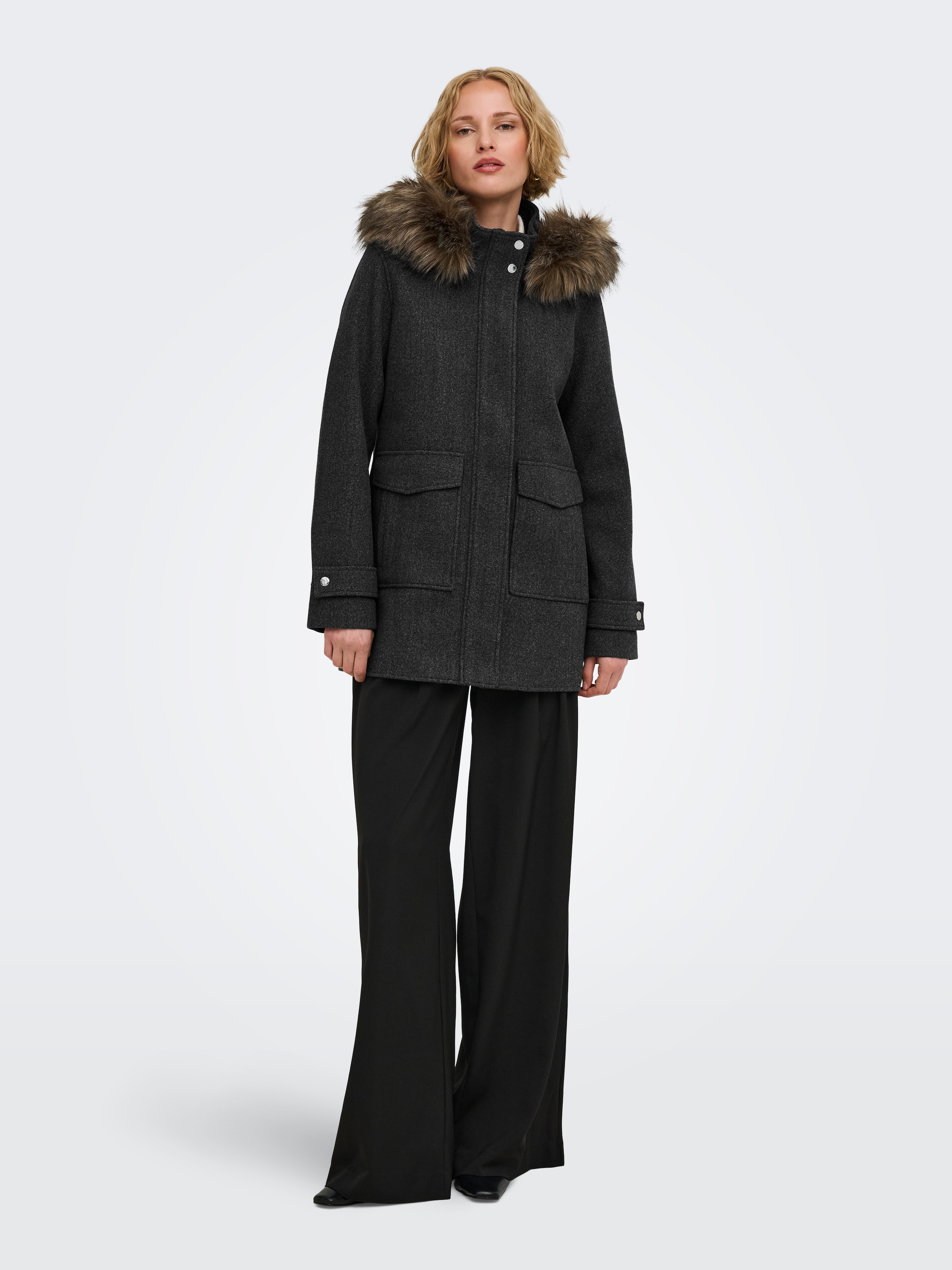 ONLY Parka »ONLBLAKE FUR HOOD PARKA COAT CC OTW« mit Kapuze Kunstfaser