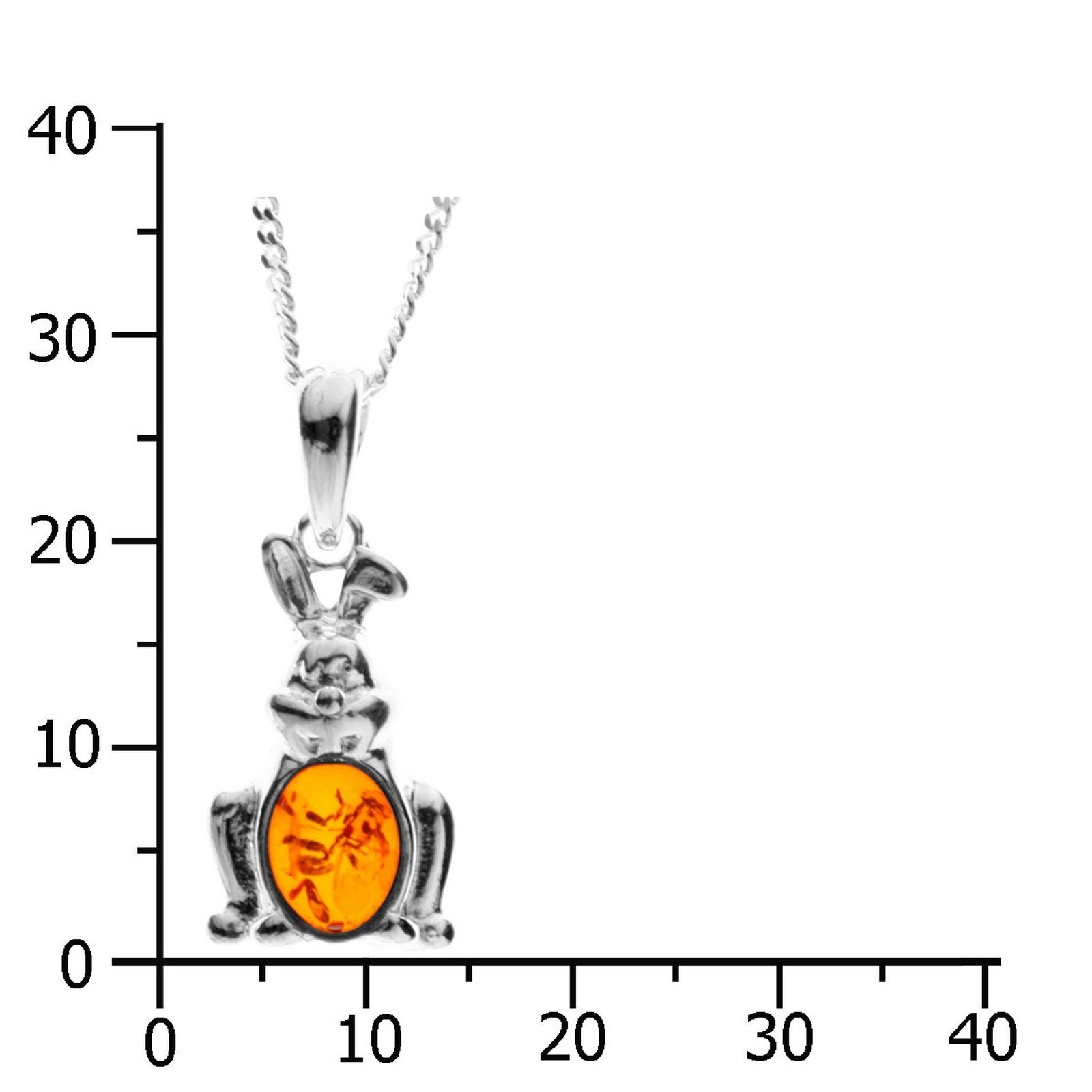 OSTSEE-SCHMUCK Kette mit Anhänger »- Hase - Silber 925/000 - Bernstein«